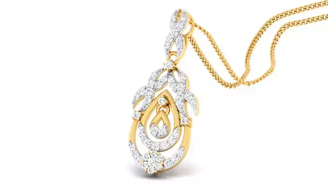 Women pendant-earrings set 3dm mgx render detail 3D print model