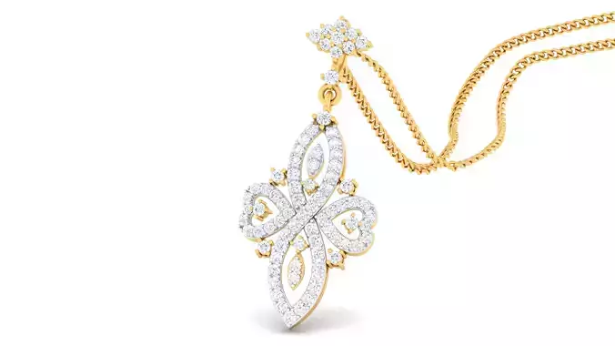 Women pendant-earrings set 3dm mgx render detail 3D print model