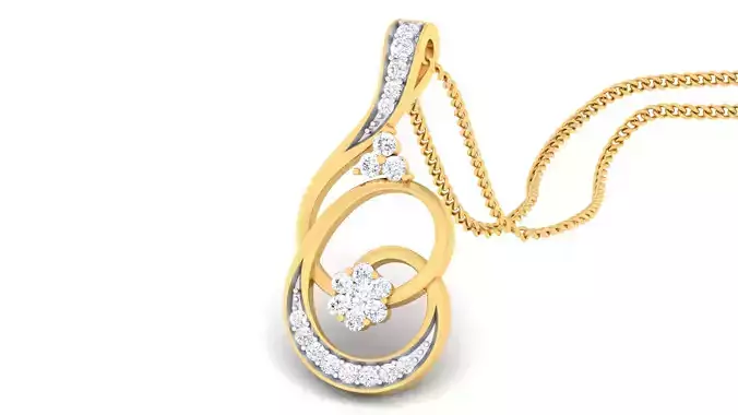 Women pendant-earrings set 3dm mgx render detail 3D print model