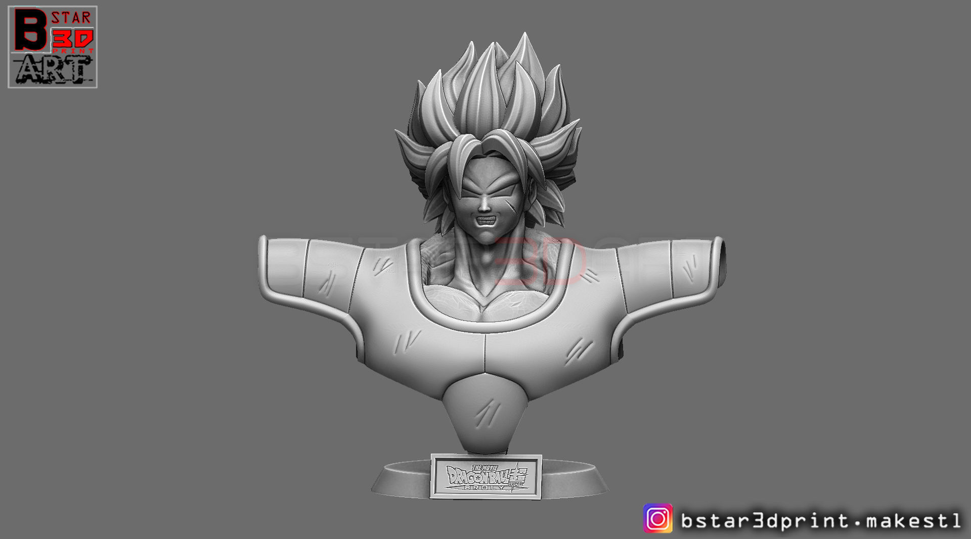 Broly Bust - from Broly Movie 2019 3D print model_2