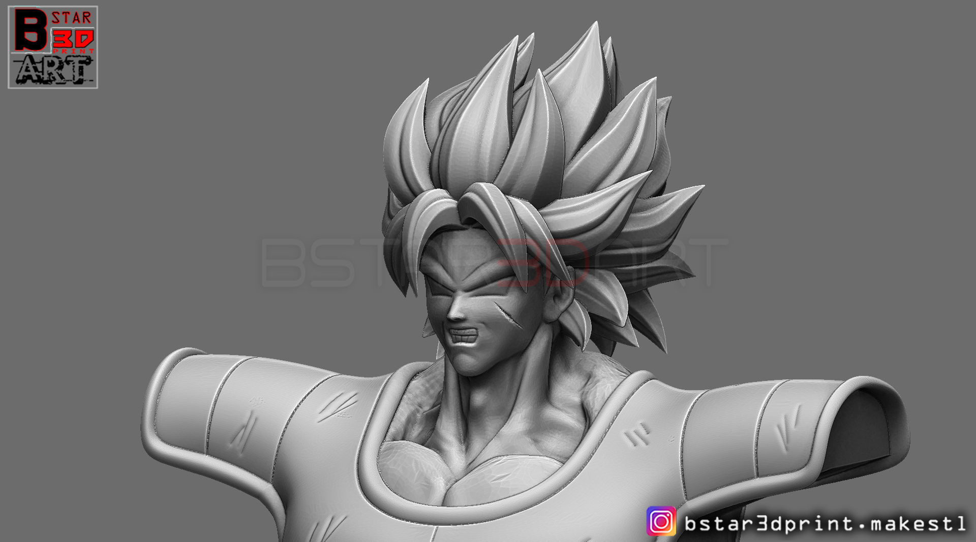 Broly Bust - from Broly Movie 2019 3D print model_9