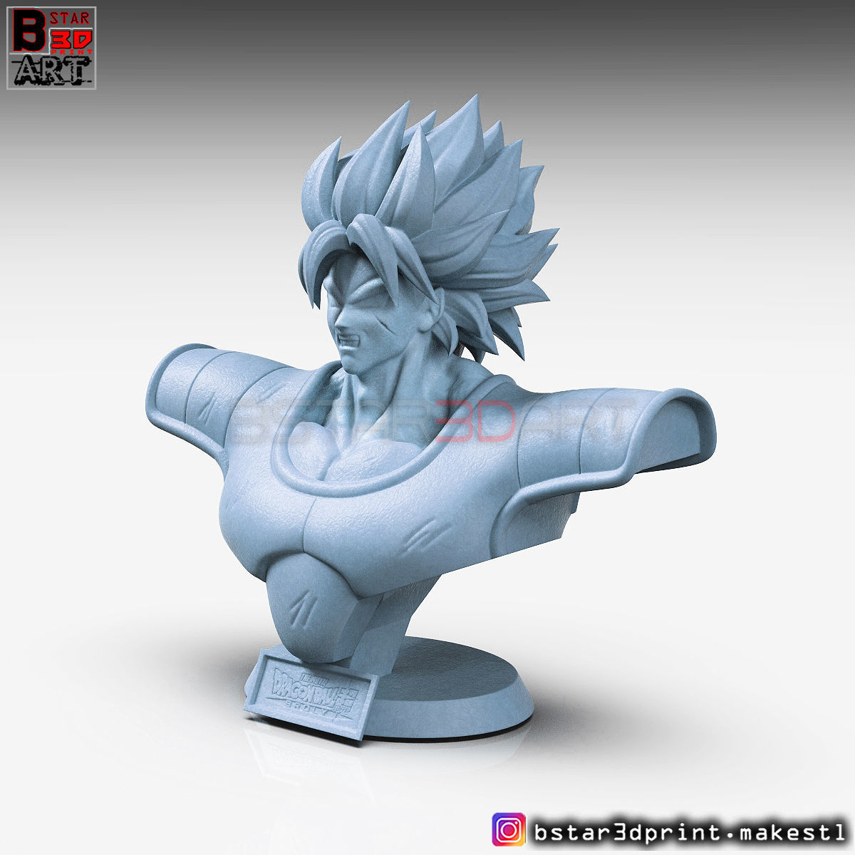 Broly Bust - from Broly Movie 2019 3D print model_1