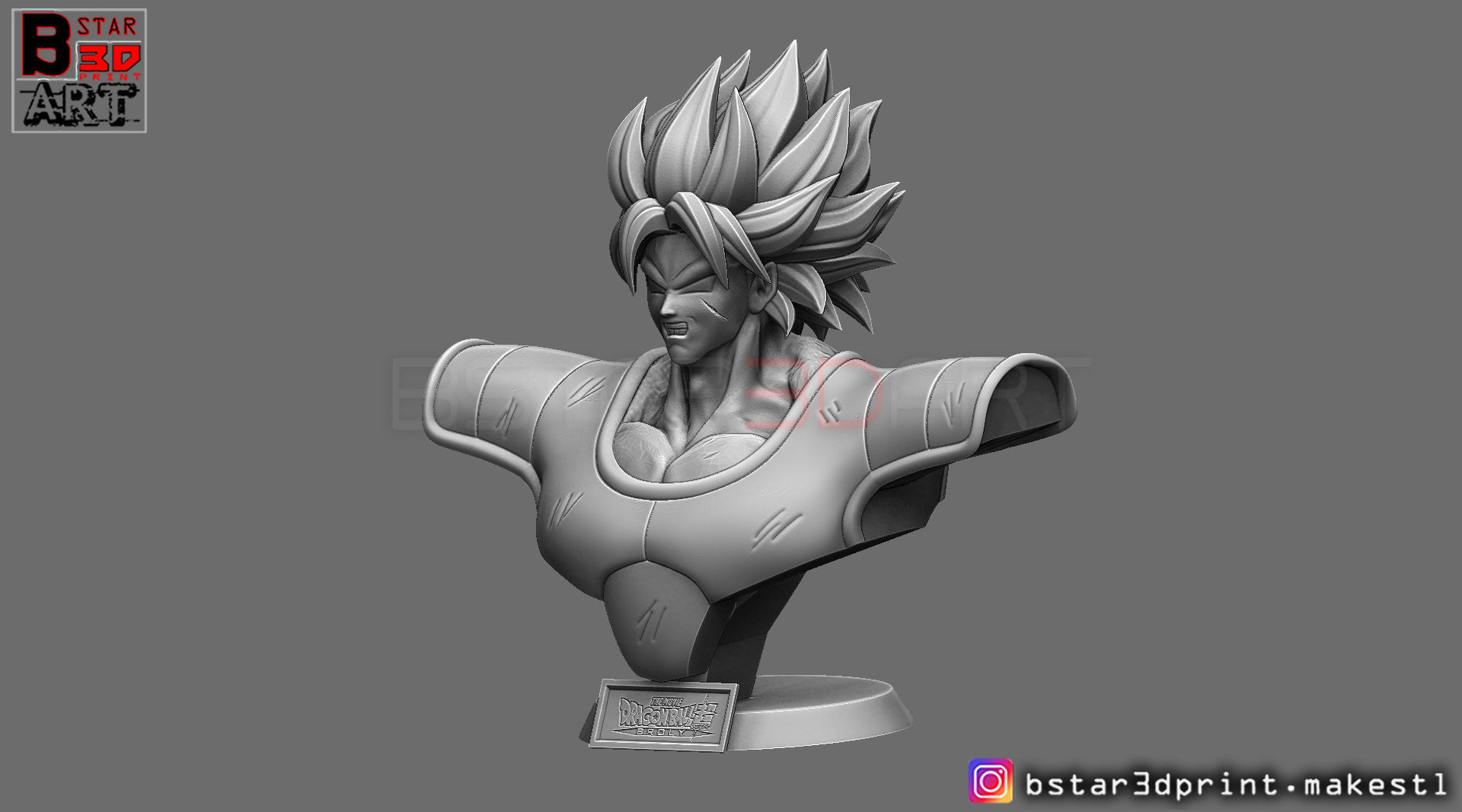 Broly Bust - from Broly Movie 2019 3D print model_3