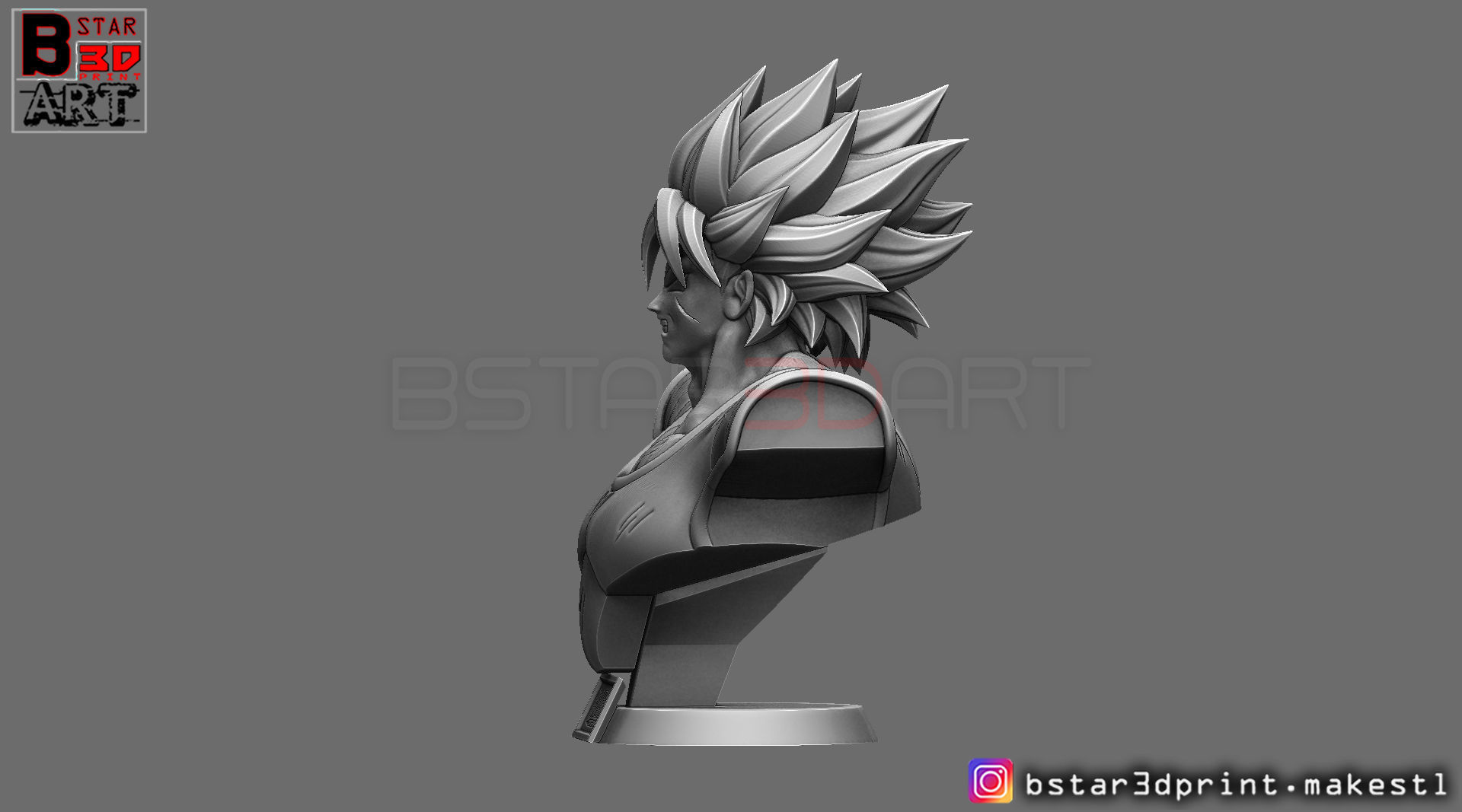Broly Bust - from Broly Movie 2019 3D print model_4