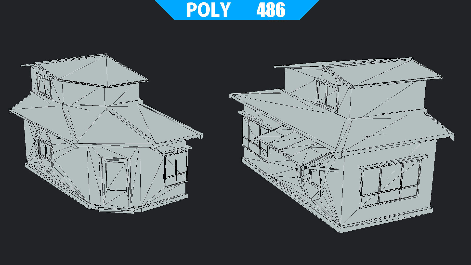 House of Color D Green Low-poly 3D model_18