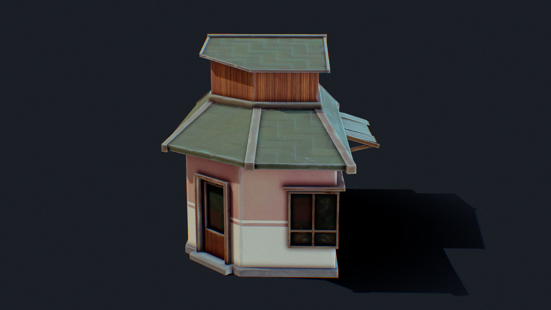 House of Color D Green Low-poly 3D model_14