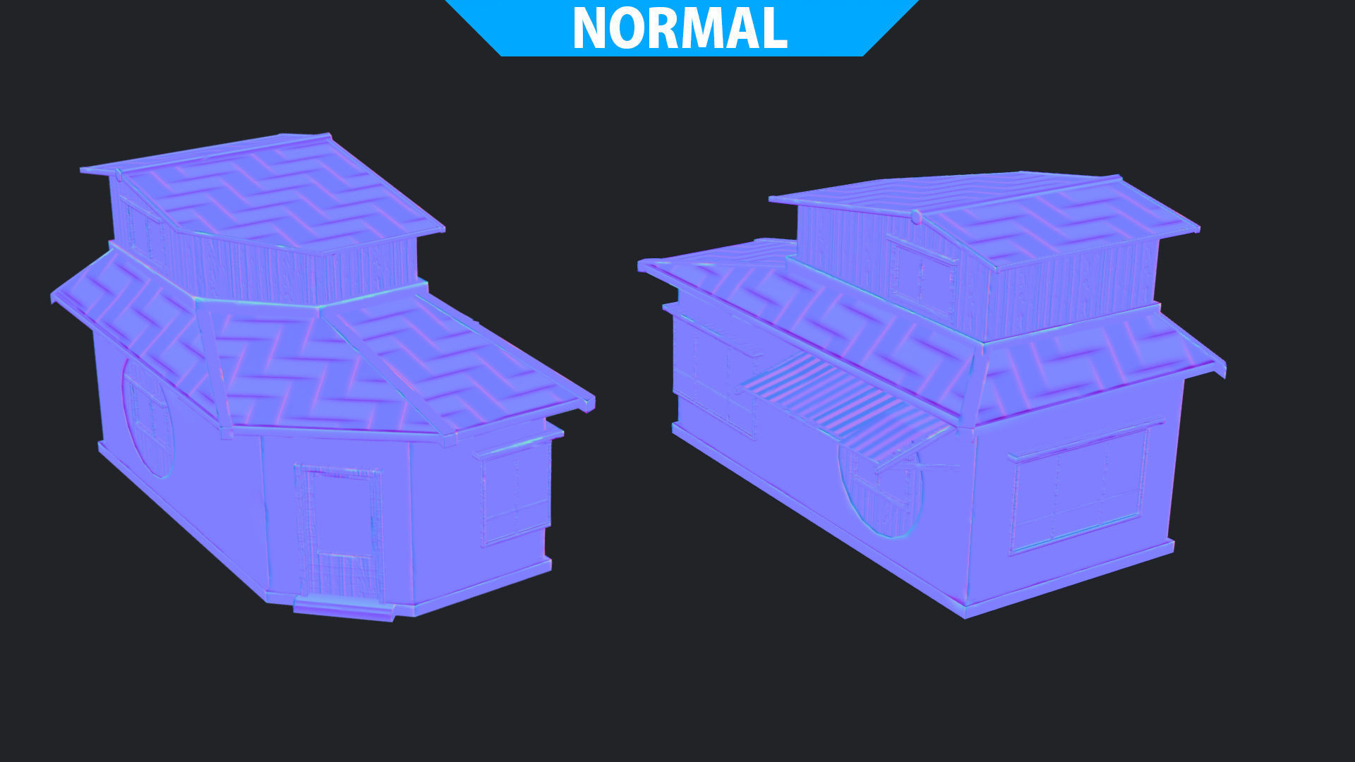 House of Color D Green Low-poly 3D model_17