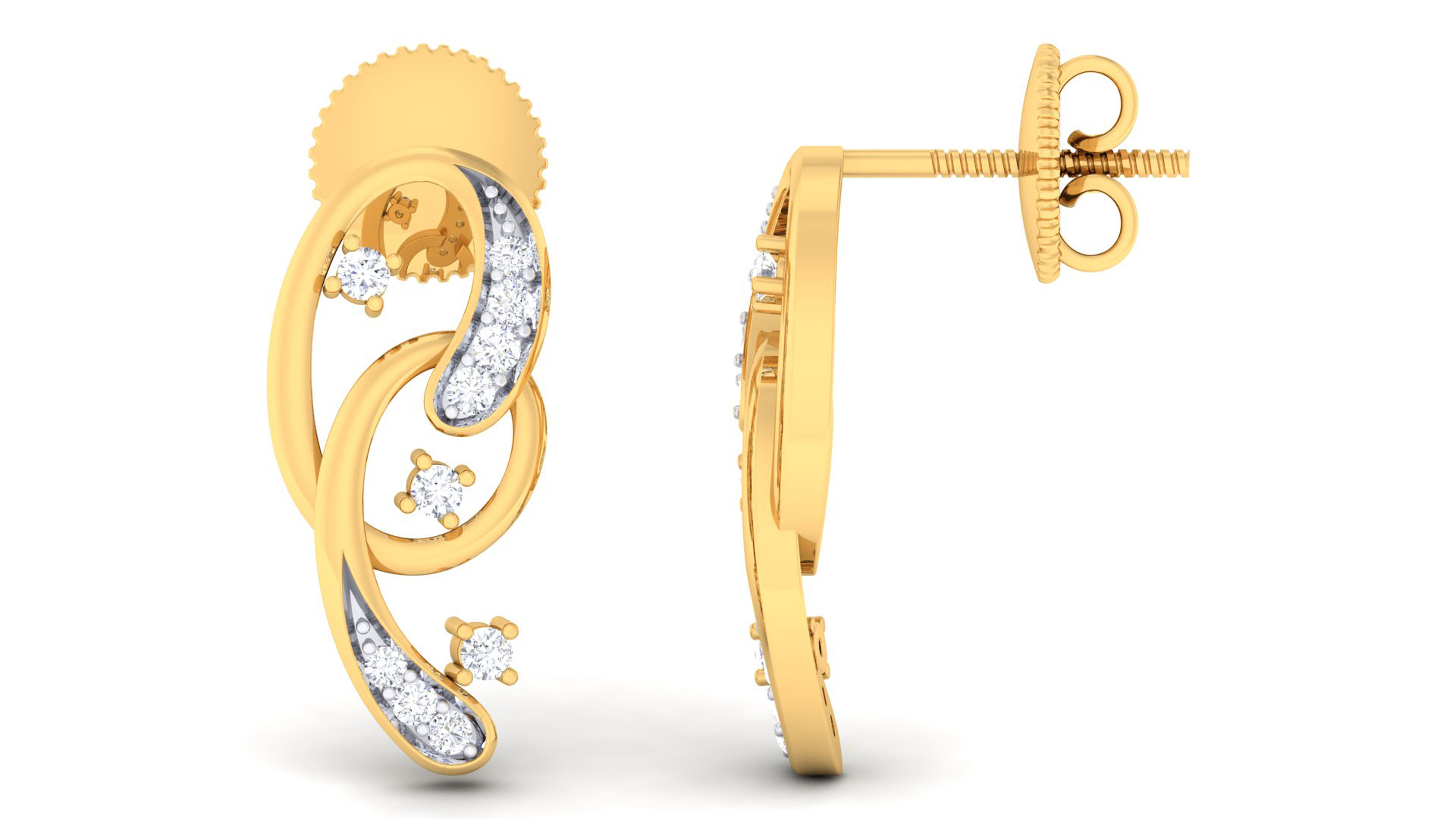 Women pendant-earrings set 3dm mgx render detail 3D print model 3D print model_5