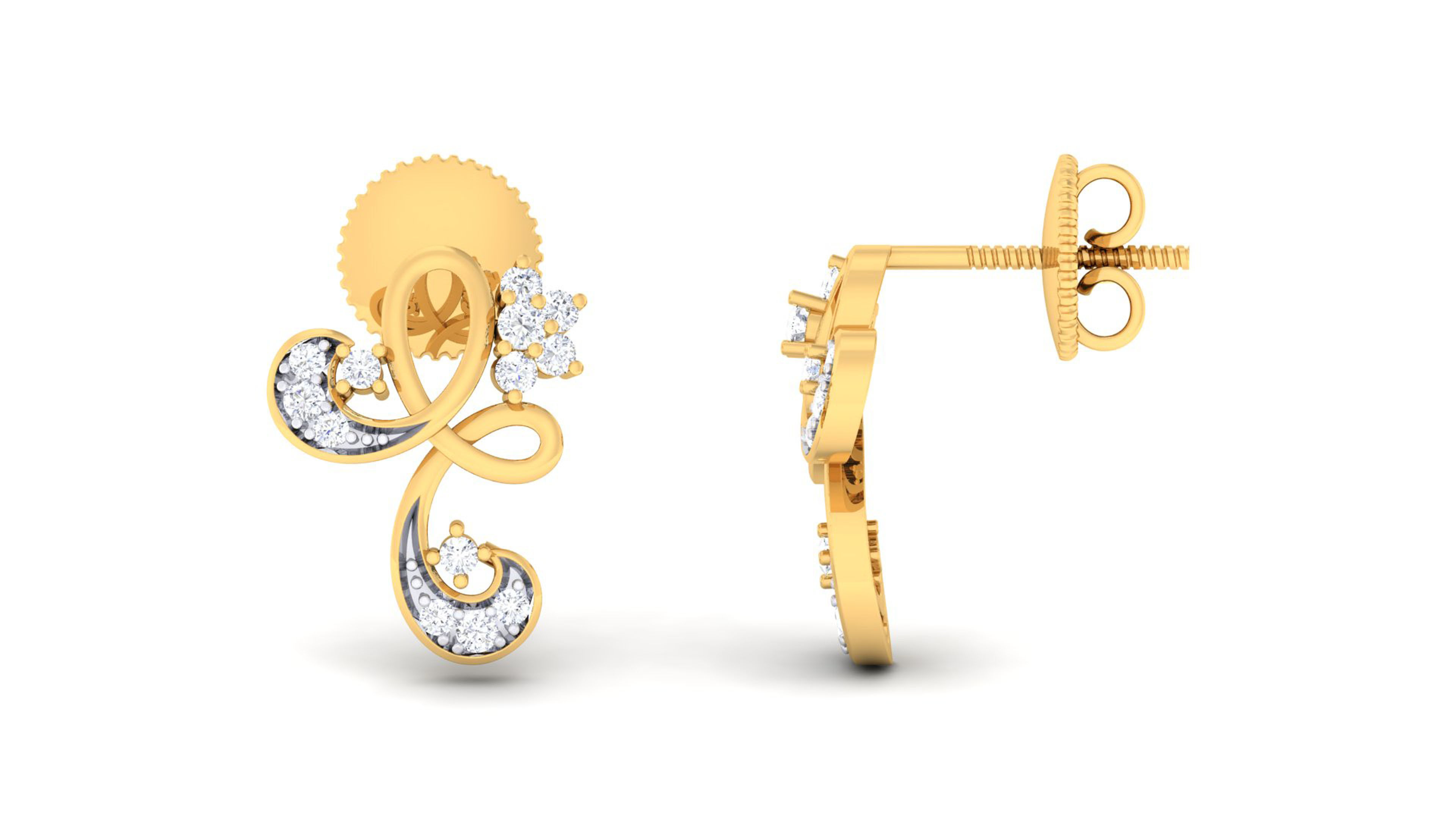 Women pendant-earrings set 3dm mgx render detail 3D print model 3D print model_5