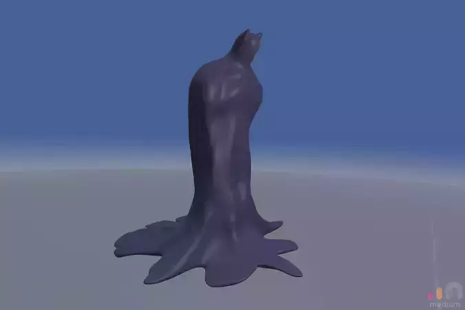 3D Printable Batman Statue Sculpture