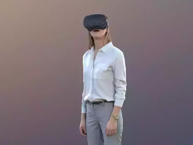 Ramona 10029 - Business VR Girl Low-poly 3D model