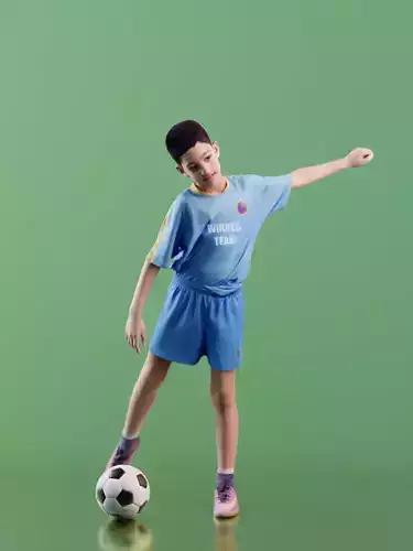 Amal 10017 - Soccer Kid Low-poly 3D model