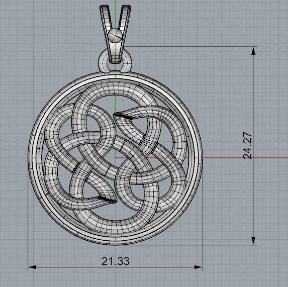 Celtic Knot Pendant 3D model_1