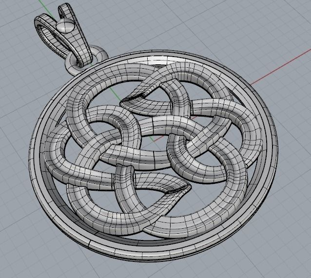 Celtic Knot Pendant 3D model_2