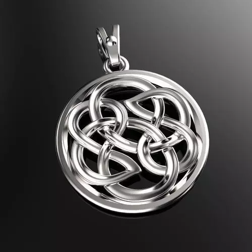 Celtic Knot Pendant 3D model_0