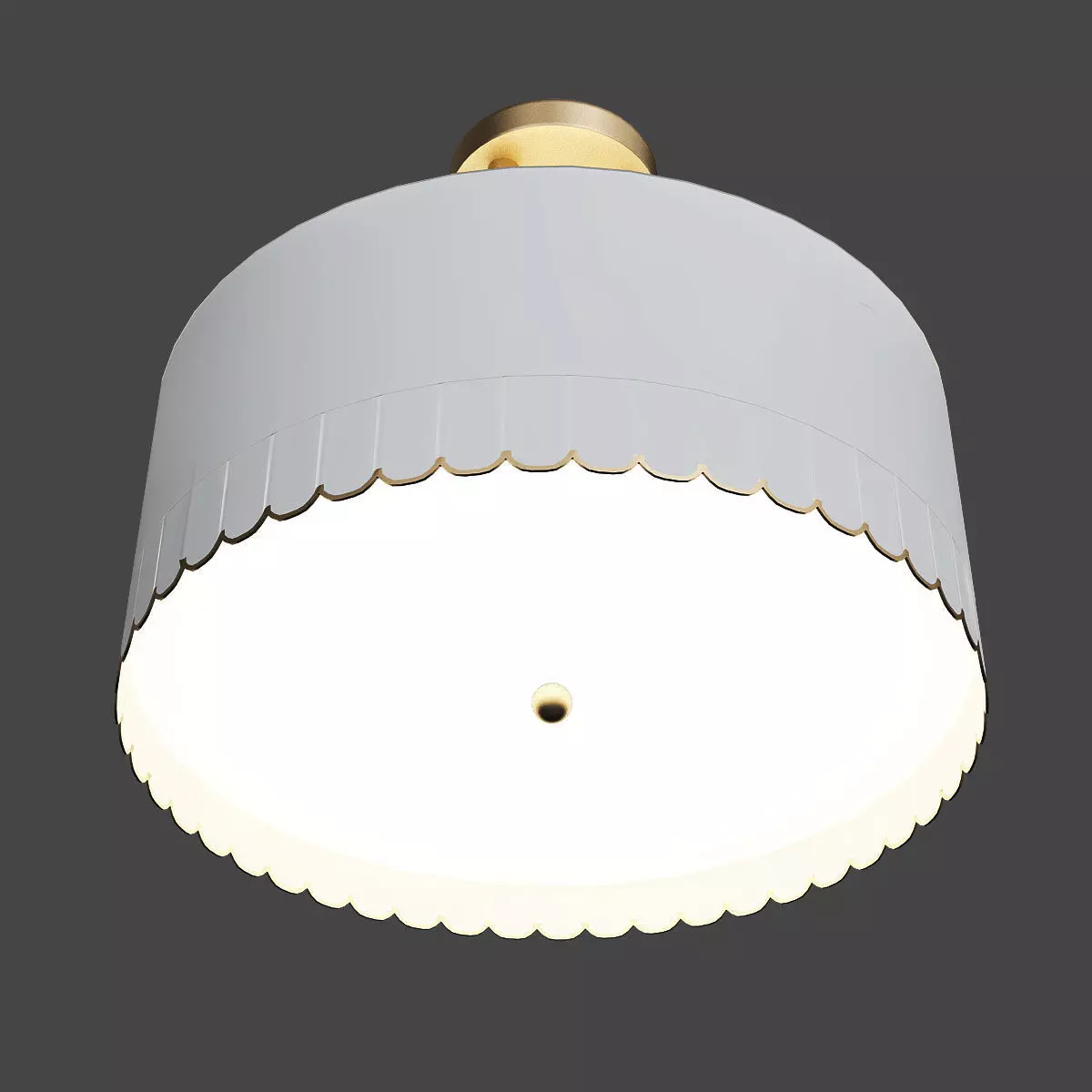 Eloise Glossy Scalloped Ceiling Fixture 3D model