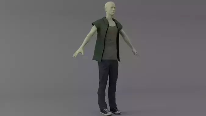 Clothing Set 6 mannequin Low-poly 3D model
