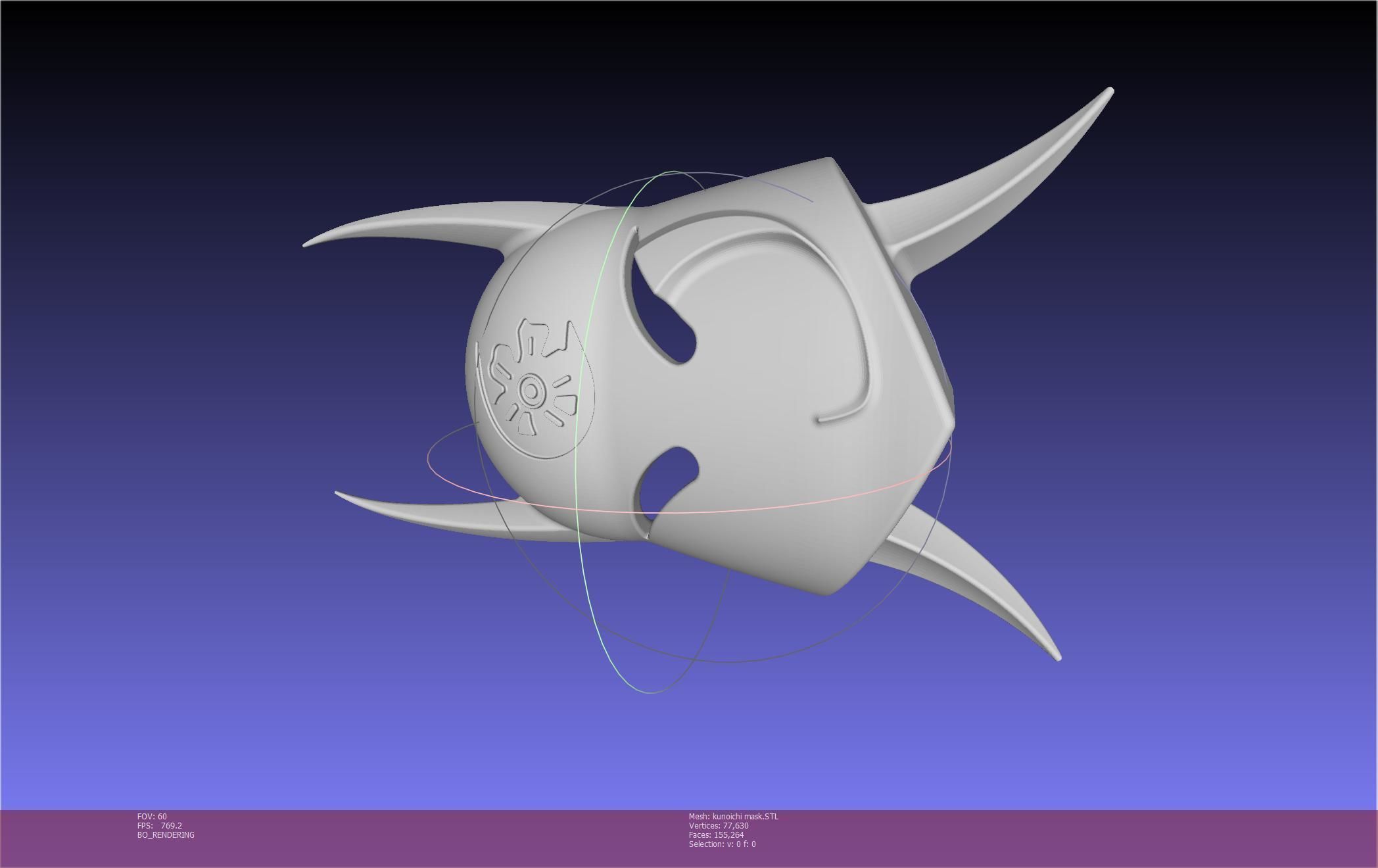 Cypher Team Kunoichi Mask Printable Model 3D print model_62