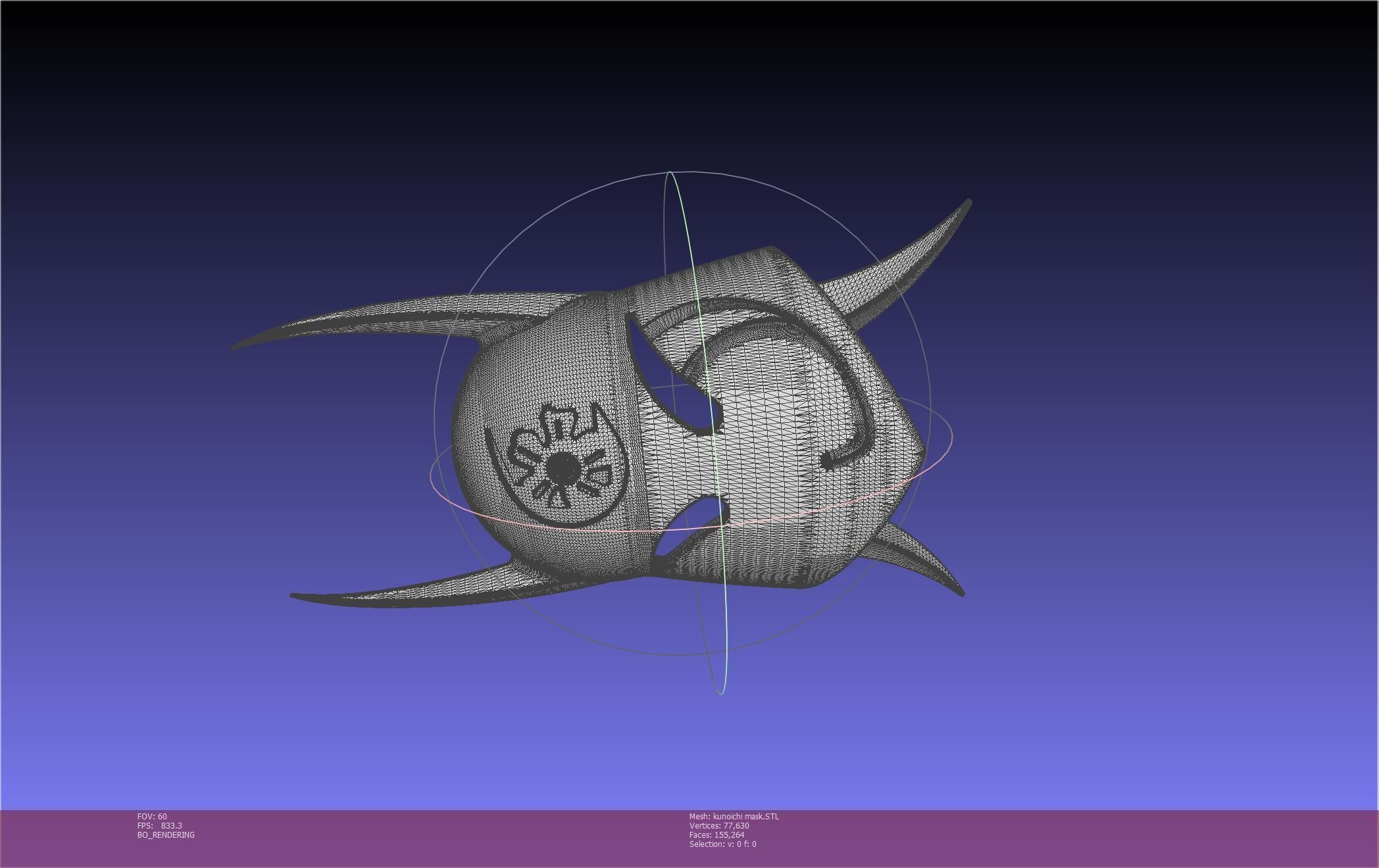 Cypher Team Kunoichi Mask Printable Model 3D print model_46