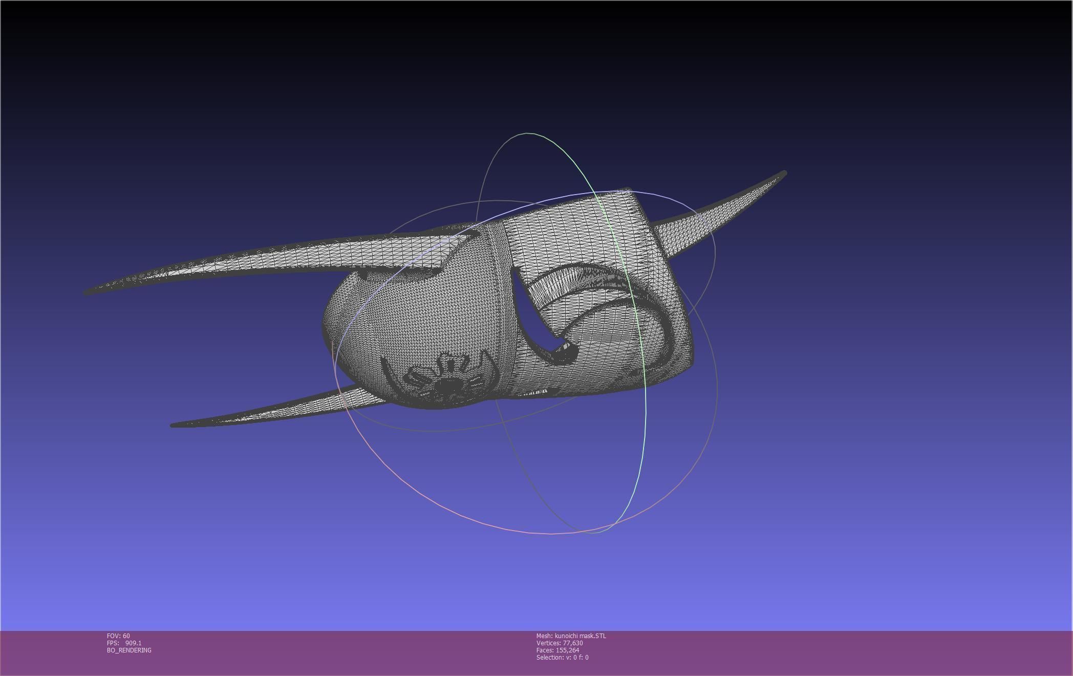 Cypher Team Kunoichi Mask Printable Model 3D print model_49