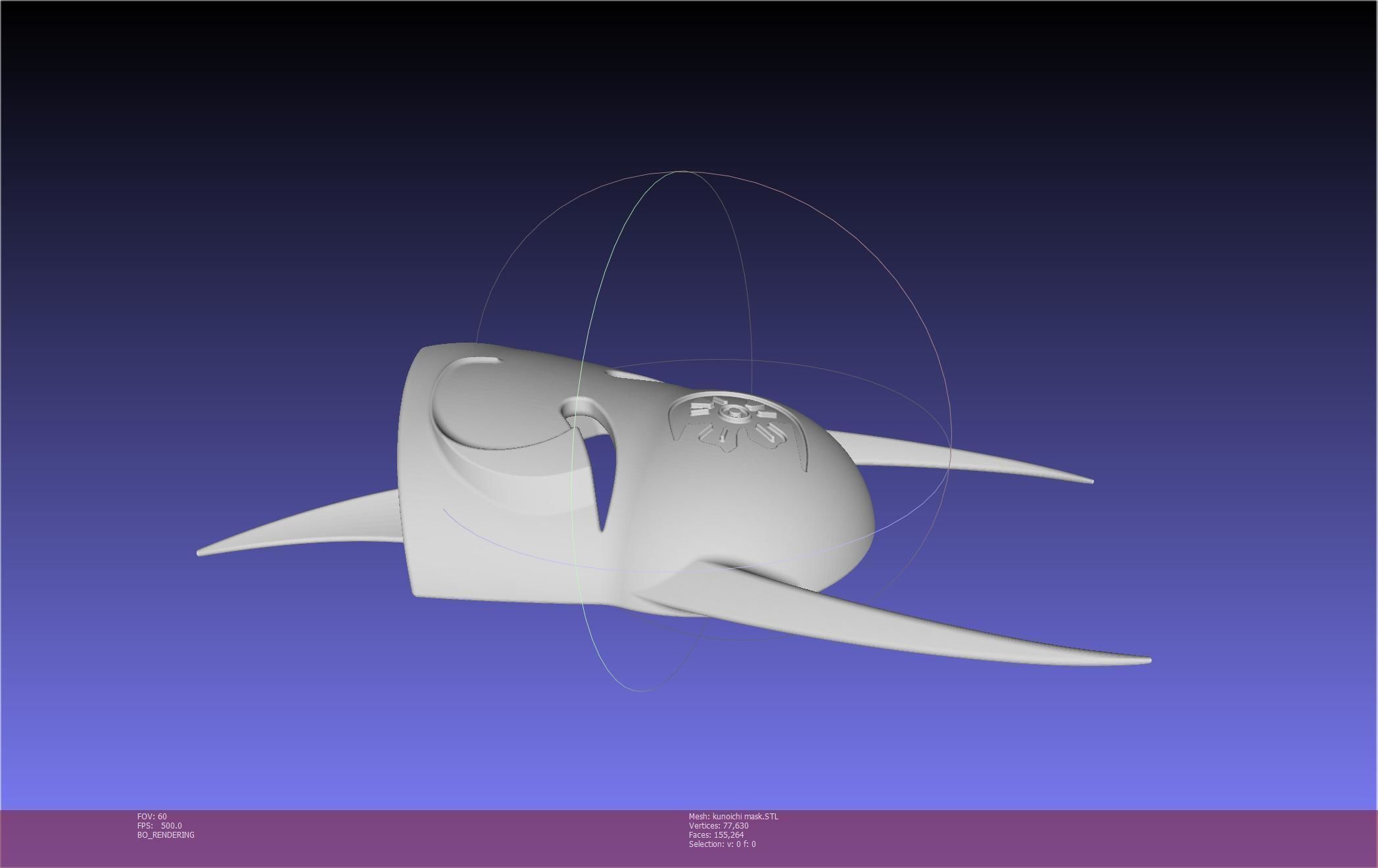Cypher Team Kunoichi Mask Printable Model 3D print model_82