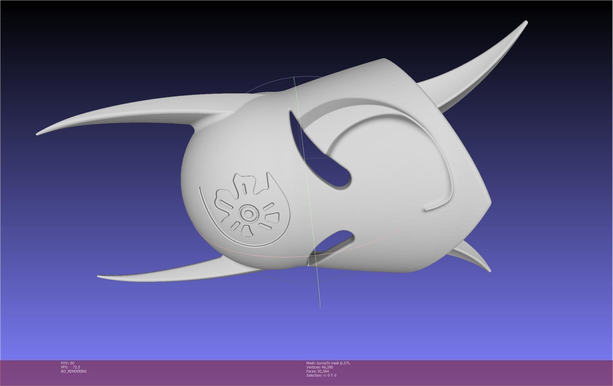 Cypher Team Kunoichi Mask Printable Model 3D print model_15