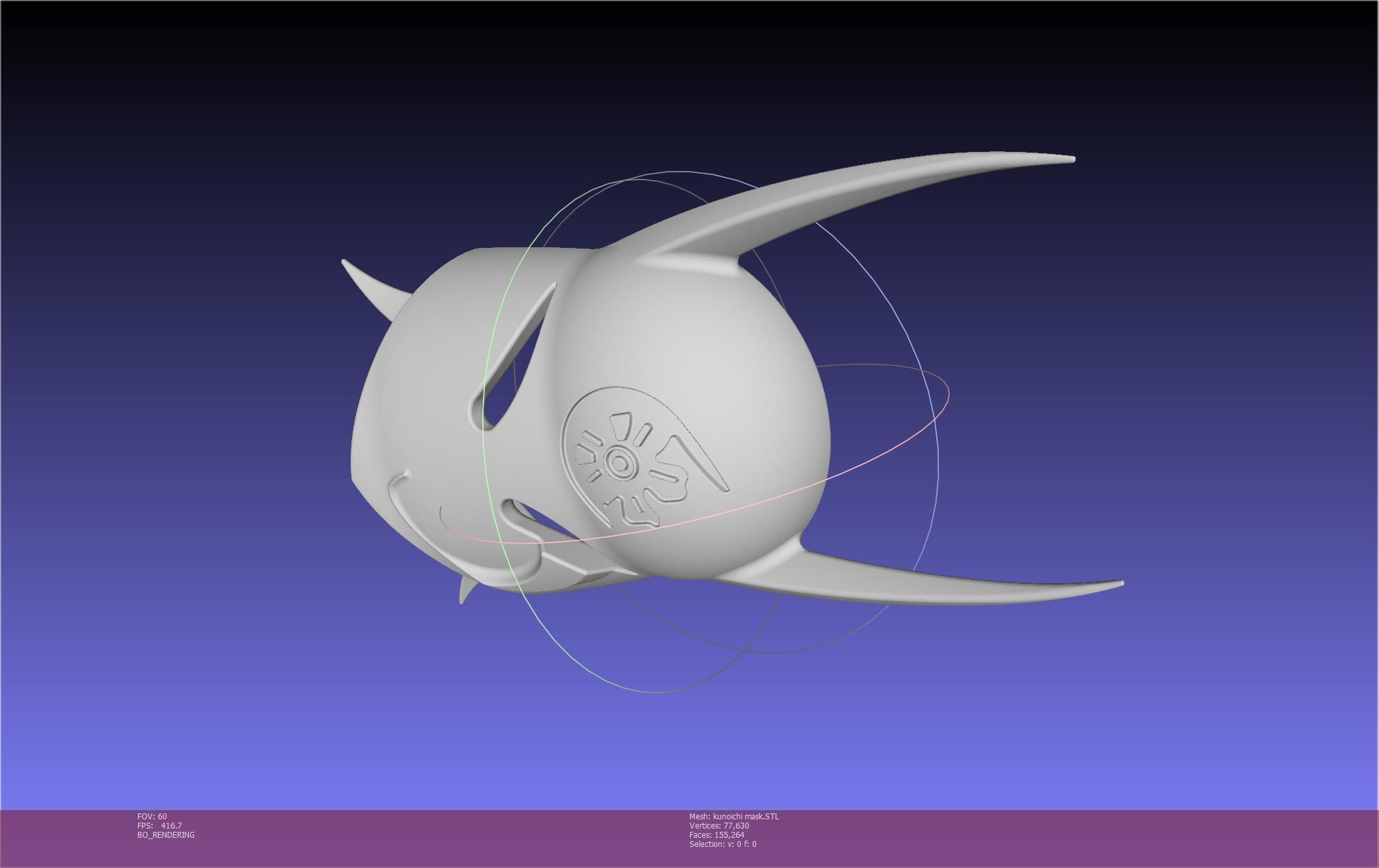 Cypher Team Kunoichi Mask Printable Model 3D print model_99