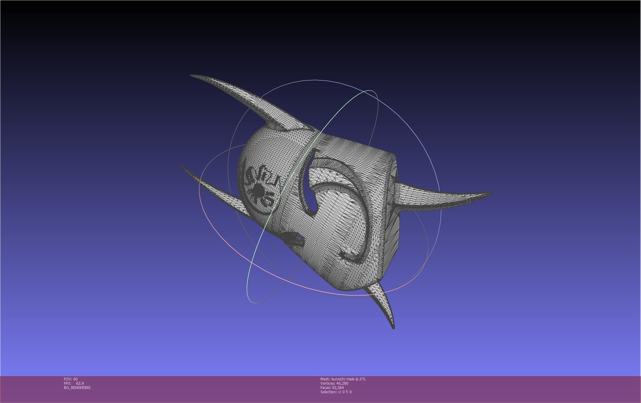 Cypher Team Kunoichi Mask Printable Model 3D print model_12