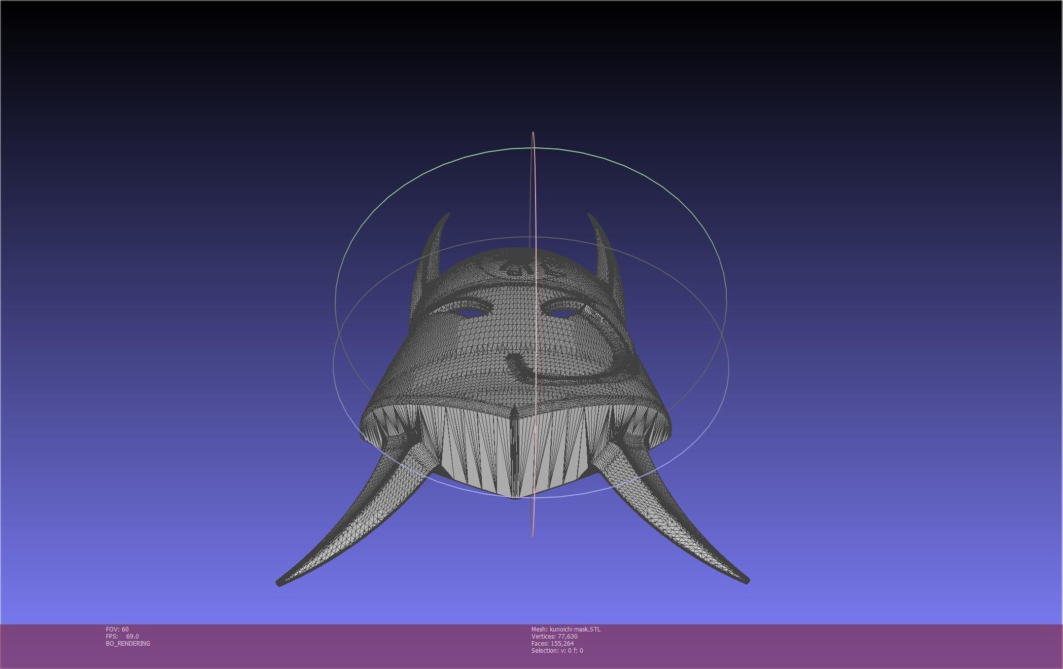 Cypher Team Kunoichi Mask Printable Model 3D print model_27
