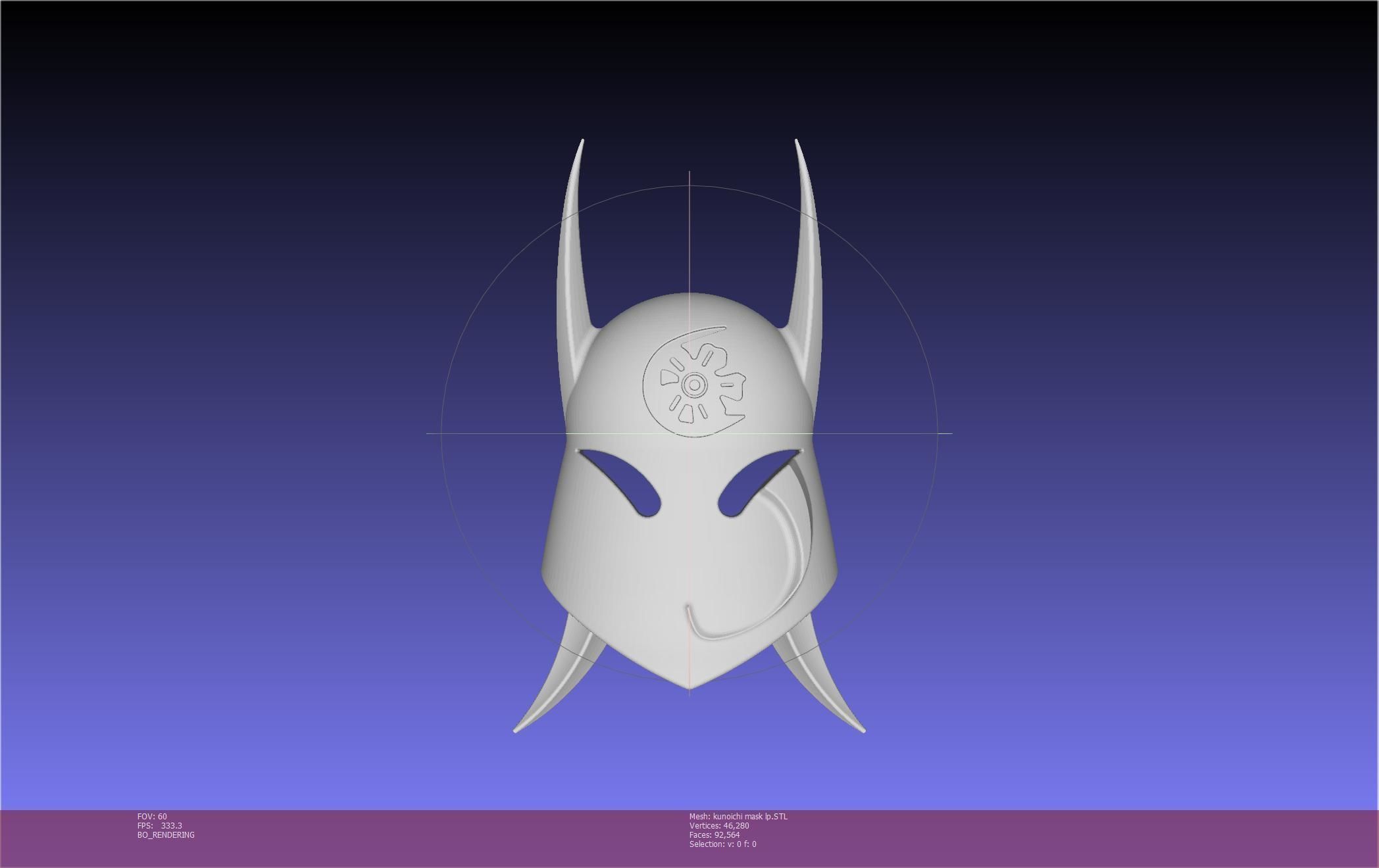 Cypher Team Kunoichi Mask Printable Model 3D print model_5