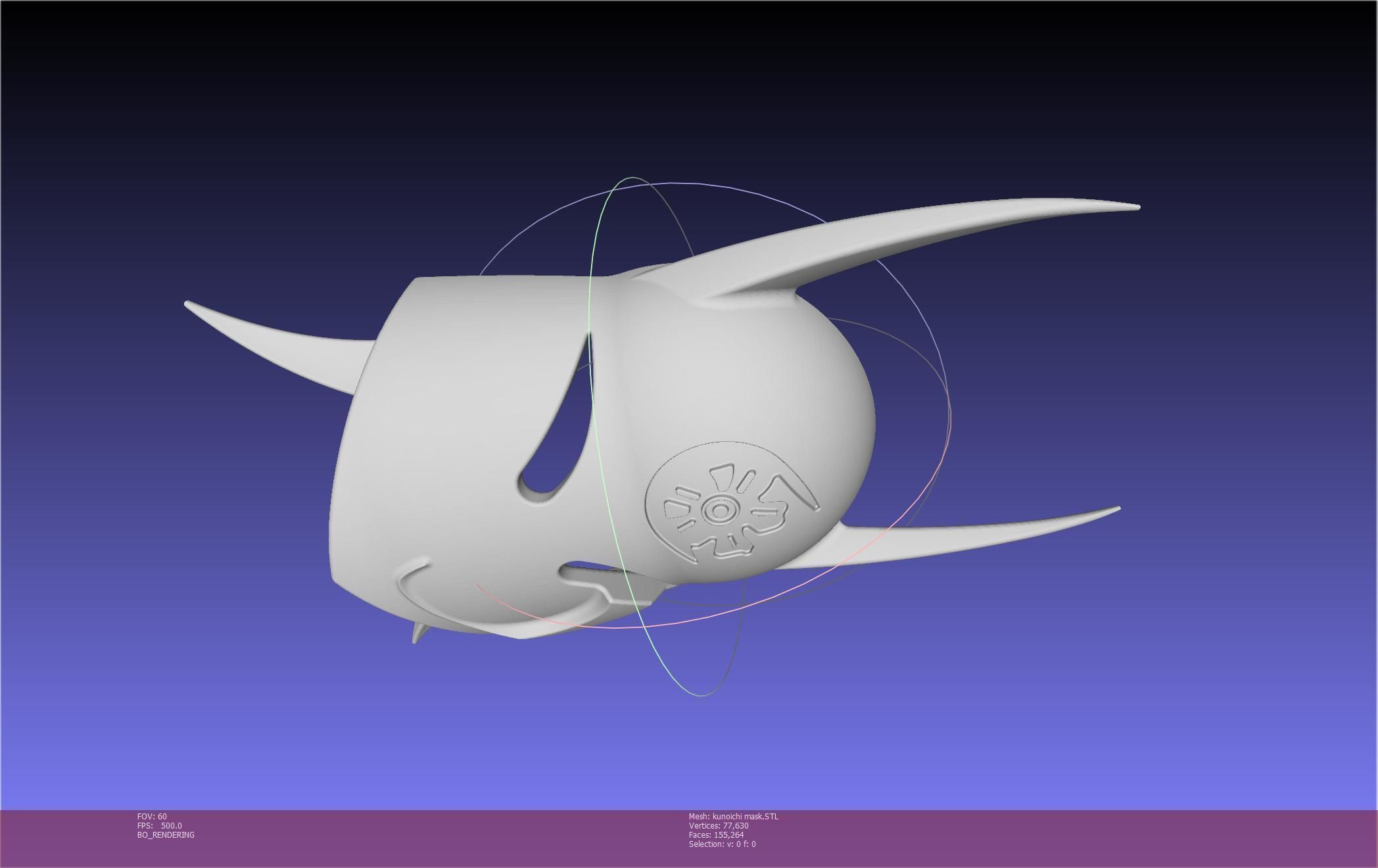 Cypher Team Kunoichi Mask Printable Model 3D print model_98
