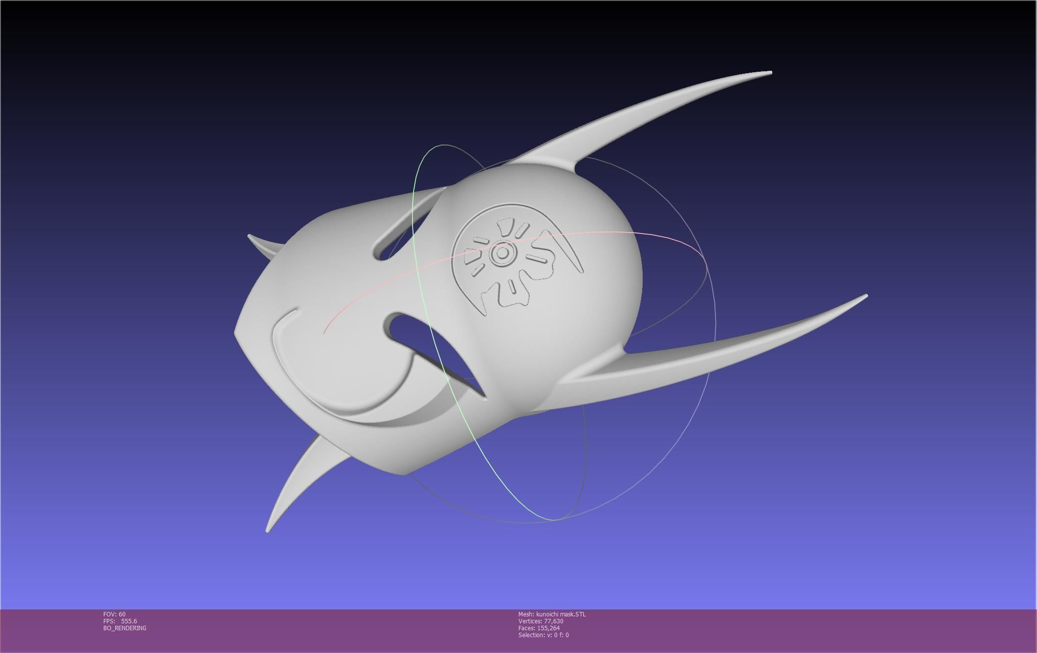 Cypher Team Kunoichi Mask Printable Model 3D print model_100