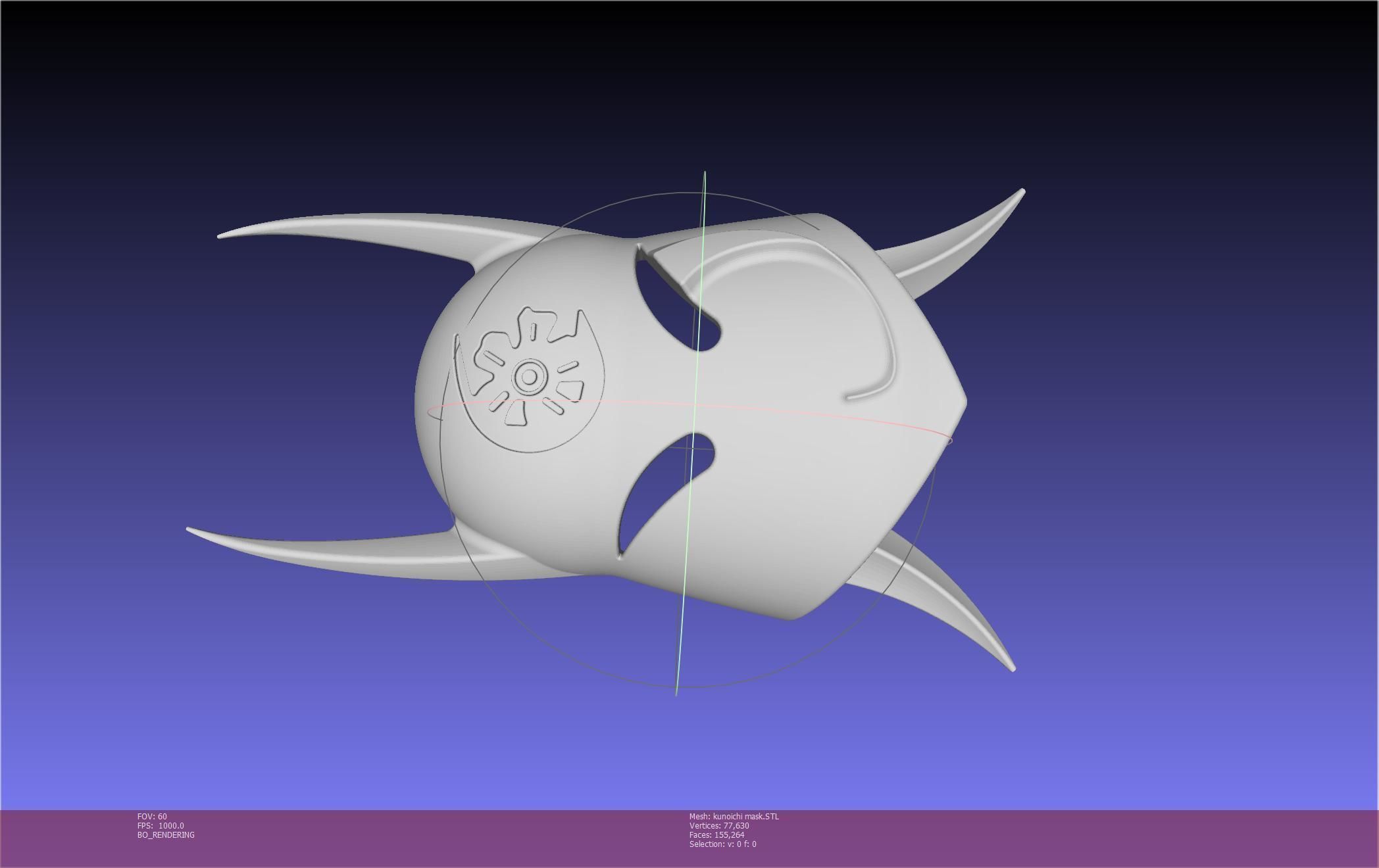Cypher Team Kunoichi Mask Printable Model 3D print model_63