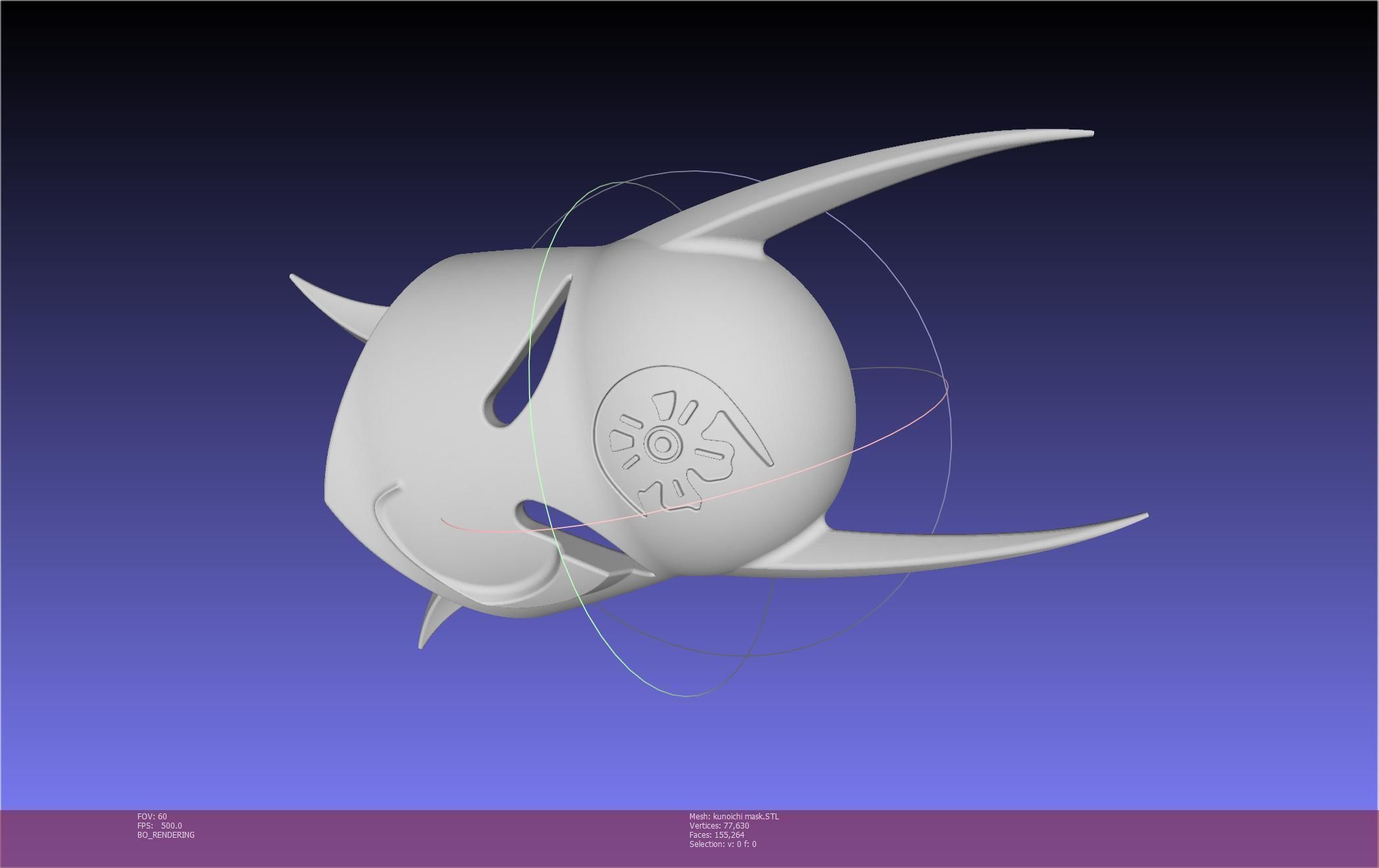 Cypher Team Kunoichi Mask Printable Model 3D print model_92
