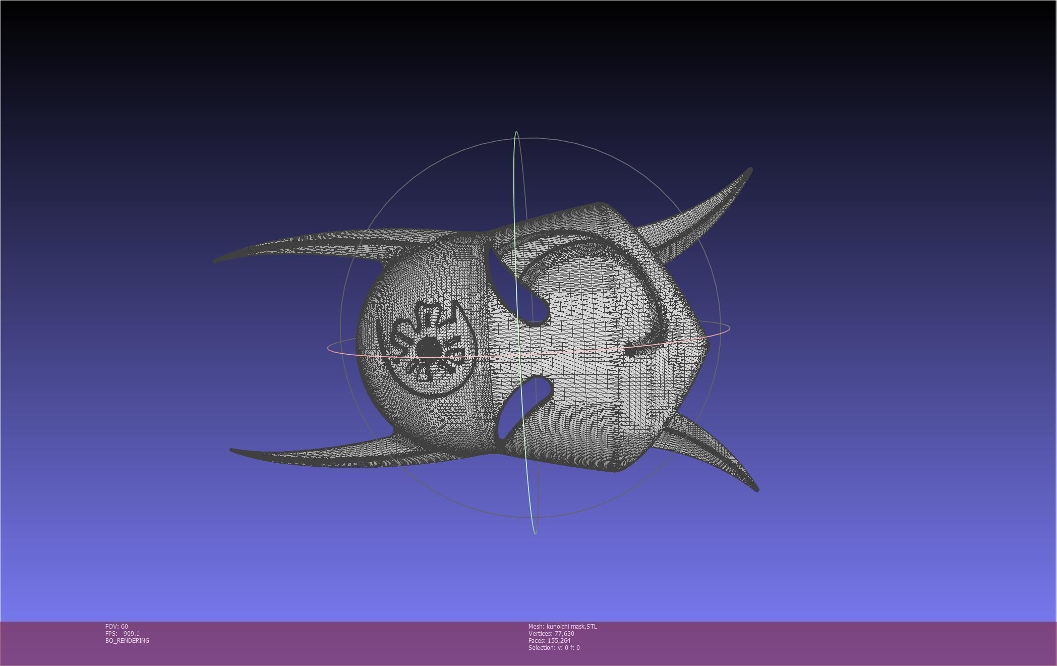 Cypher Team Kunoichi Mask Printable Model 3D print model_56