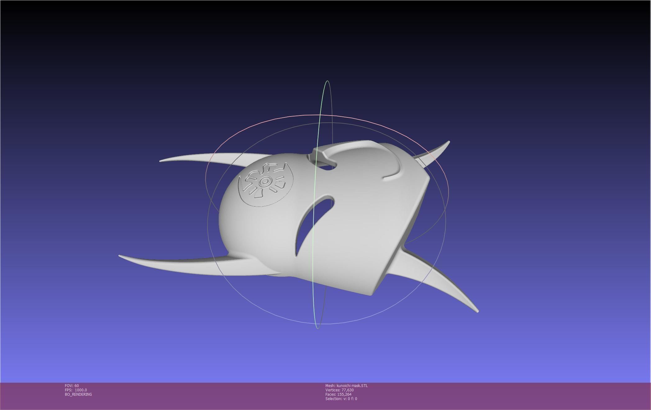 Cypher Team Kunoichi Mask Printable Model 3D print model_71