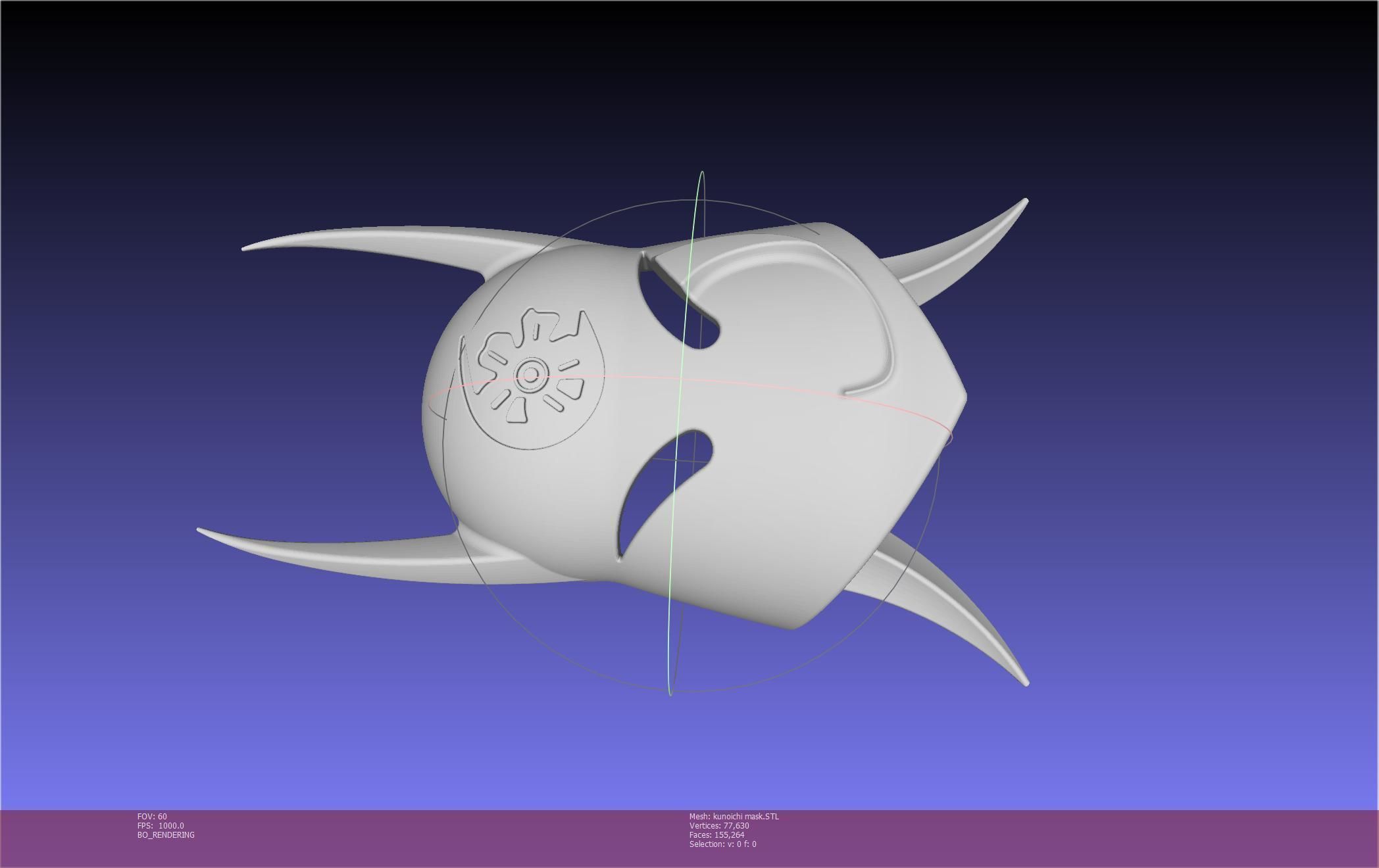 Cypher Team Kunoichi Mask Printable Model 3D print model_67