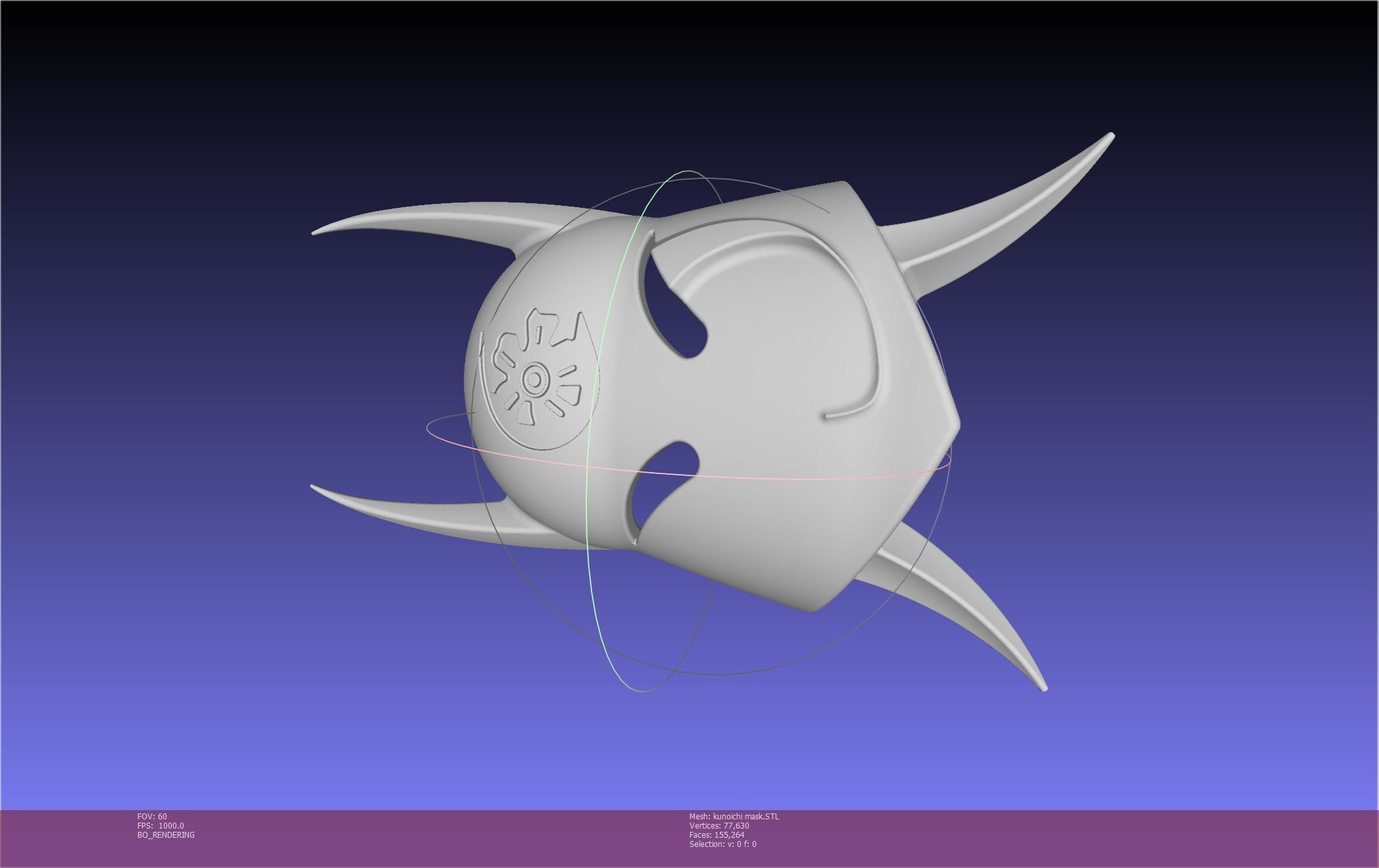 Cypher Team Kunoichi Mask Printable Model 3D print model_70