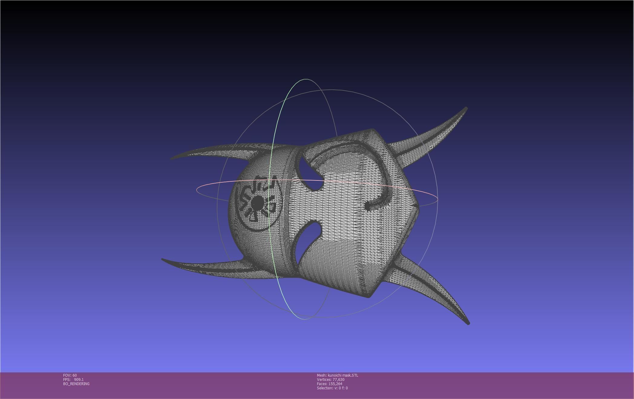 Cypher Team Kunoichi Mask Printable Model 3D print model_59