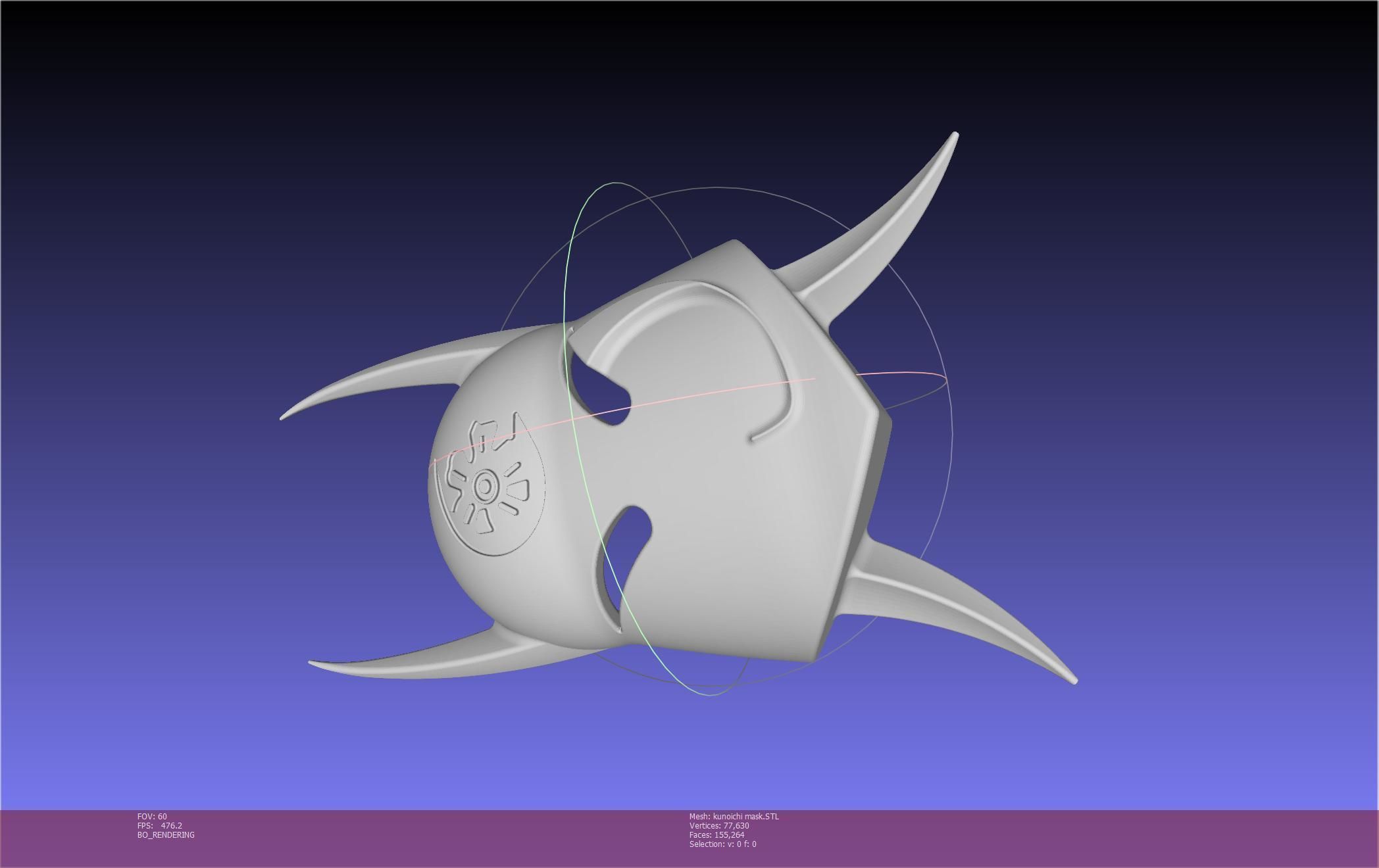 Cypher Team Kunoichi Mask Printable Model 3D print model_122