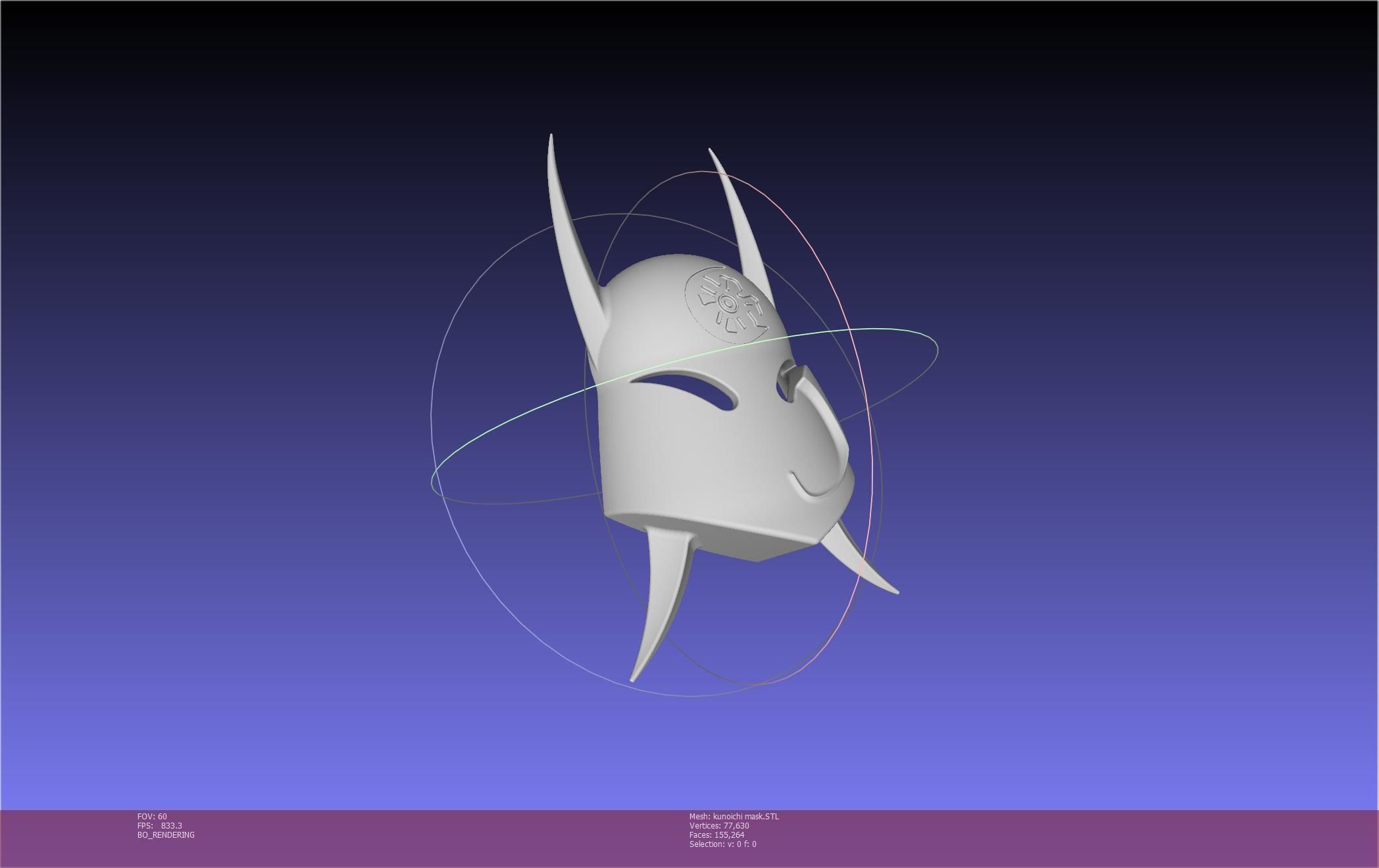 Cypher Team Kunoichi Mask Printable Model 3D print model_146