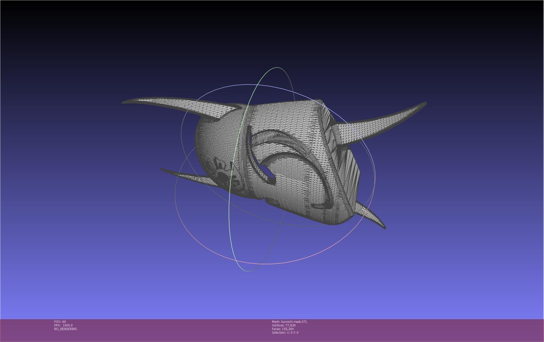Cypher Team Kunoichi Mask Printable Model 3D print model_45