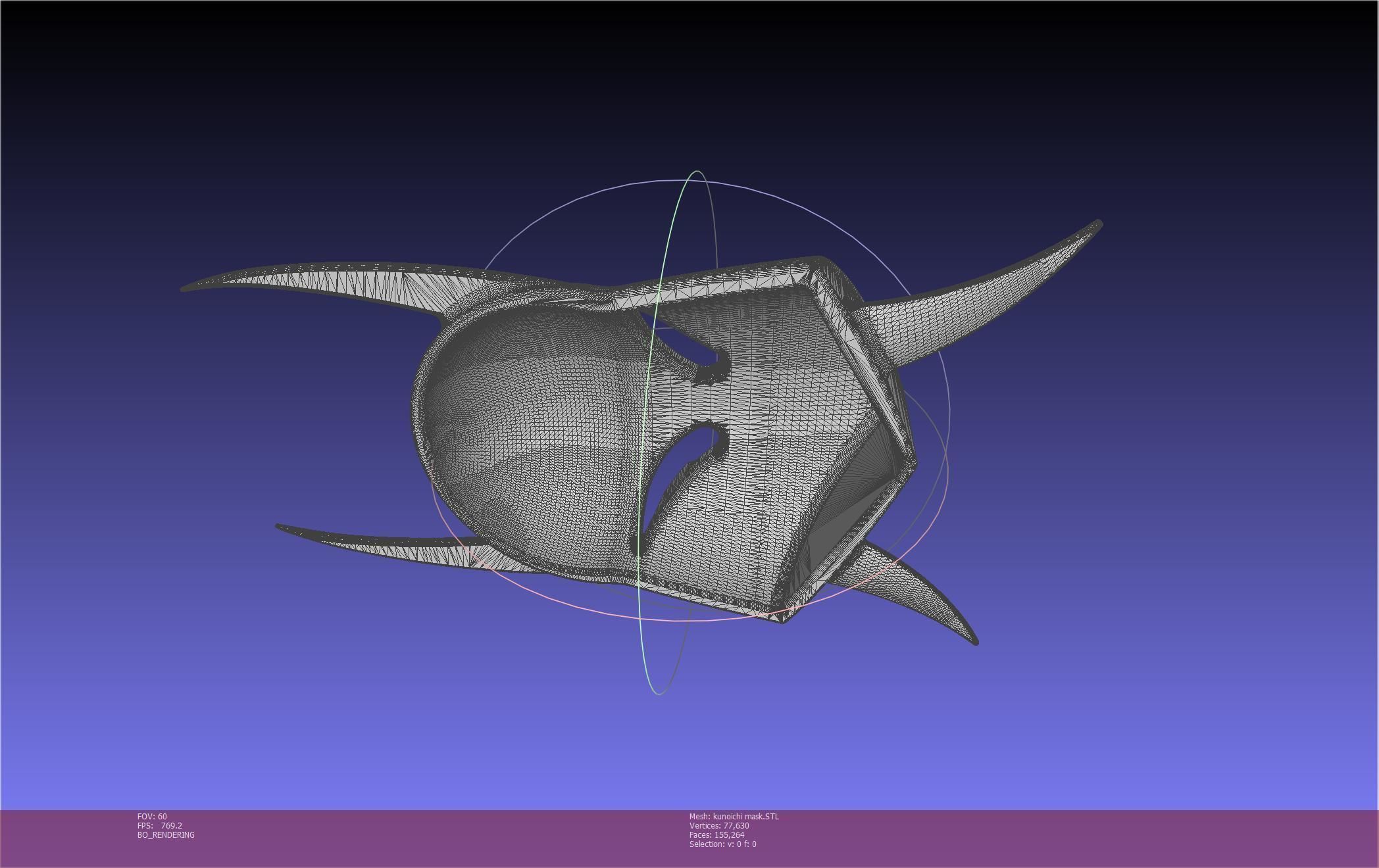 Cypher Team Kunoichi Mask Printable Model 3D print model_50