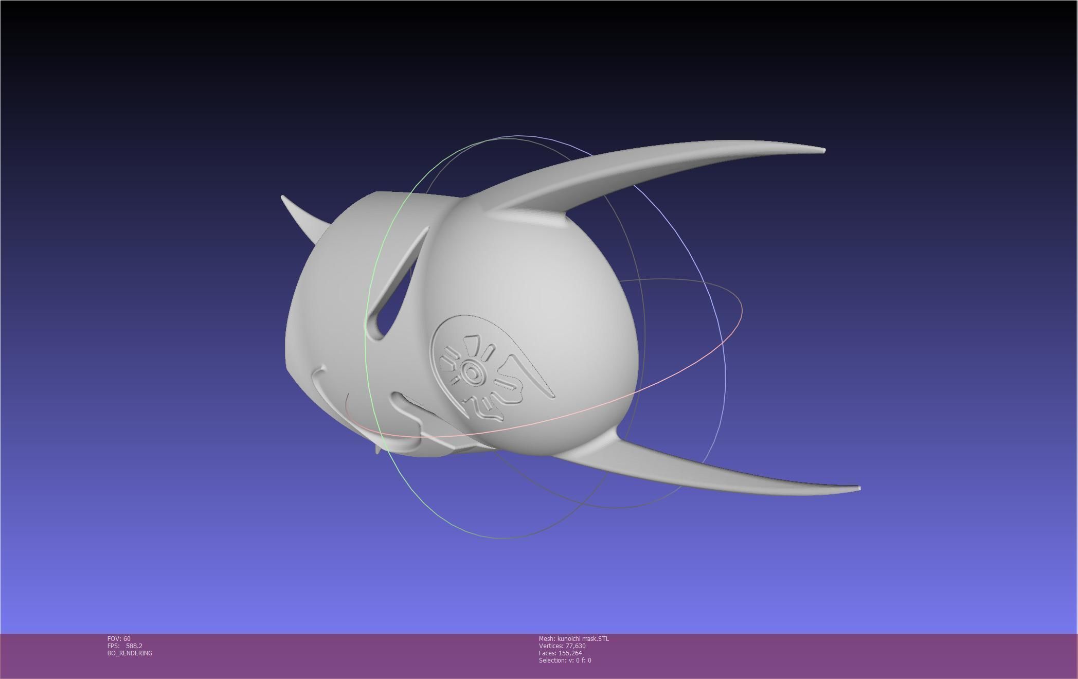 Cypher Team Kunoichi Mask Printable Model 3D print model_104