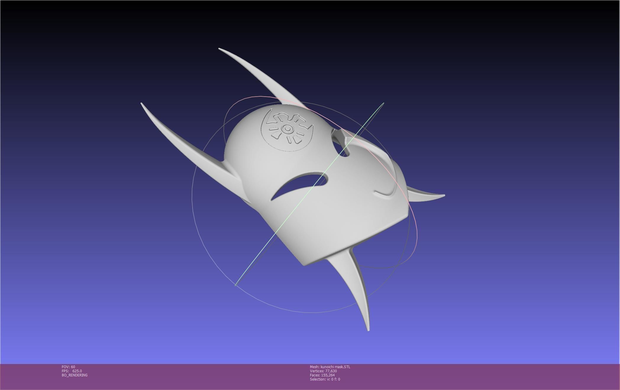 Cypher Team Kunoichi Mask Printable Model 3D print model_135