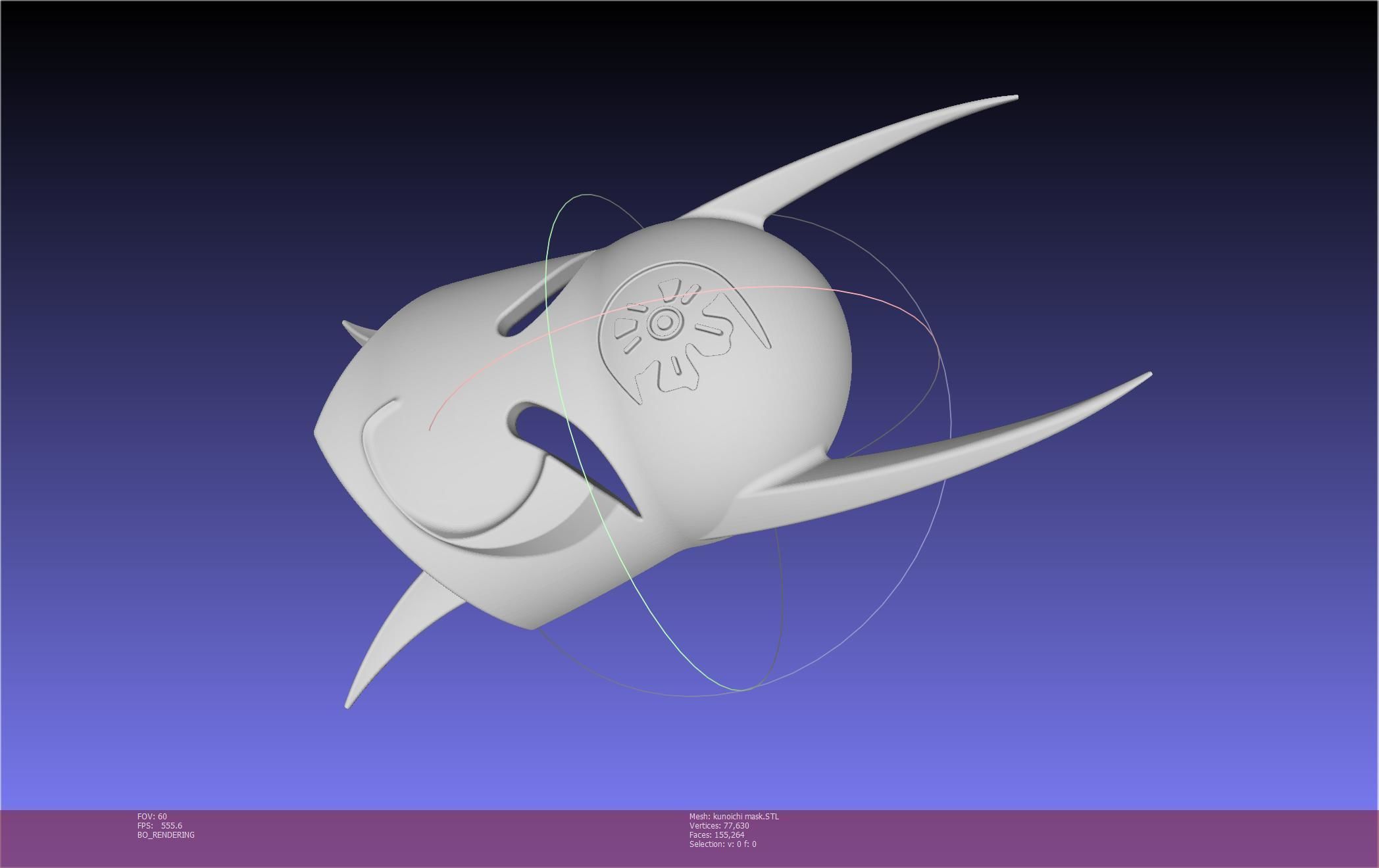 Cypher Team Kunoichi Mask Printable Model 3D print model_91