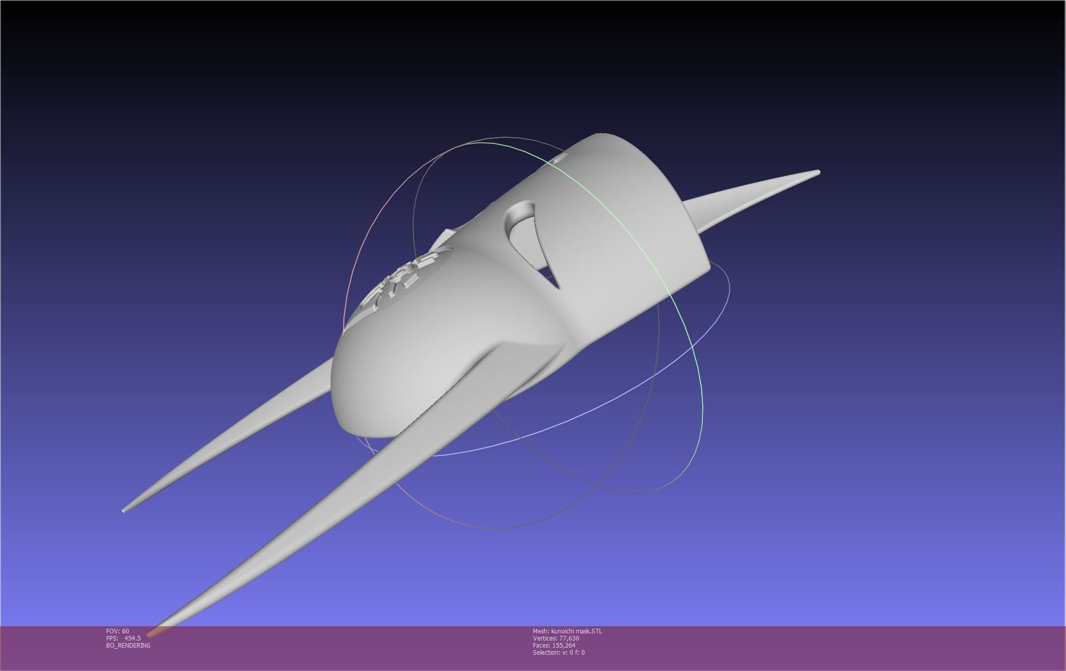 Cypher Team Kunoichi Mask Printable Model 3D print model_120
