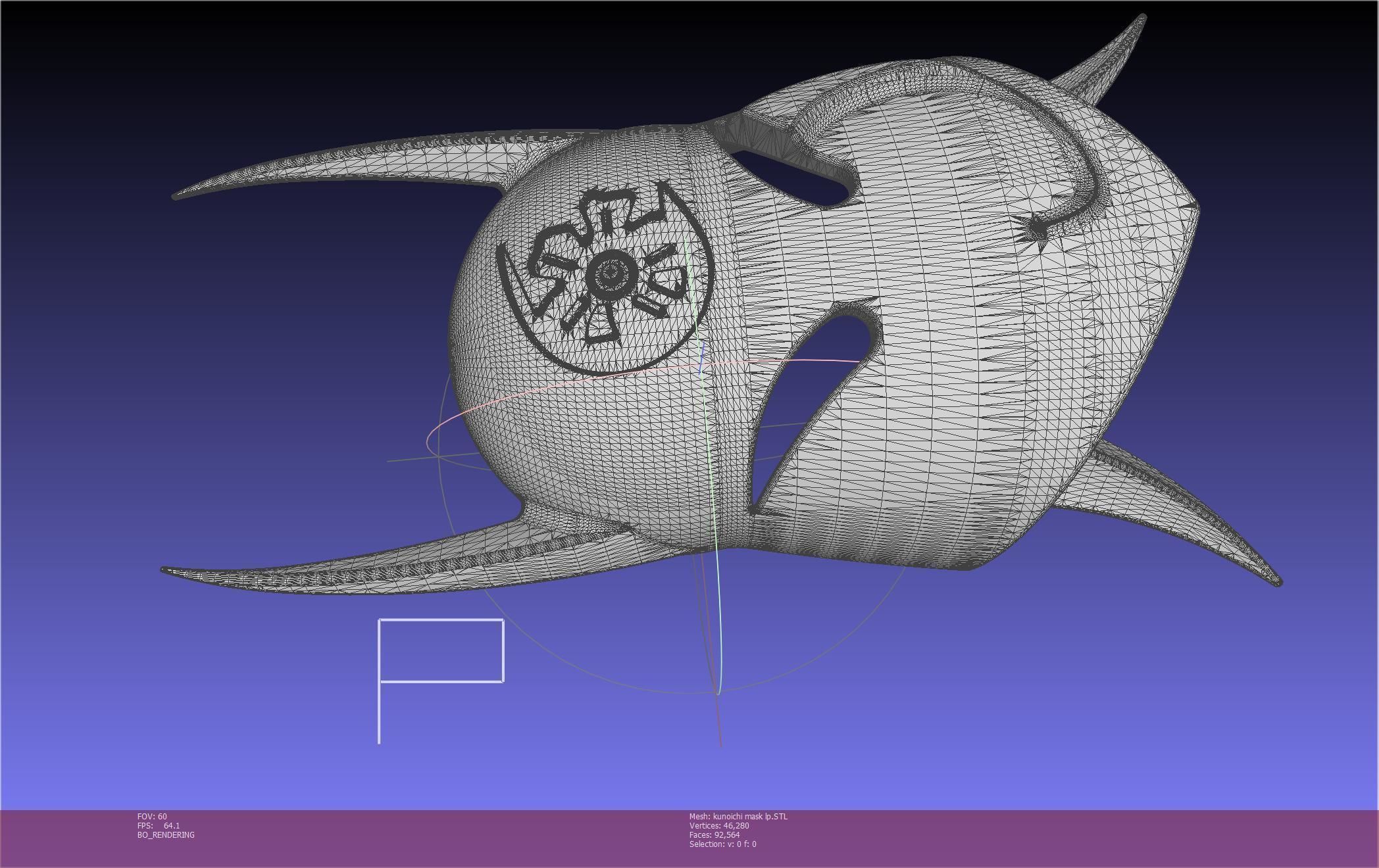 Cypher Team Kunoichi Mask Printable Model 3D print model_20