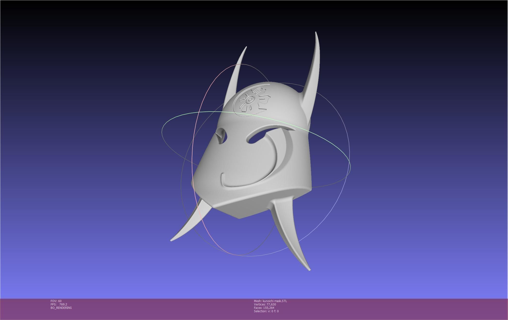 Cypher Team Kunoichi Mask Printable Model 3D print model_136