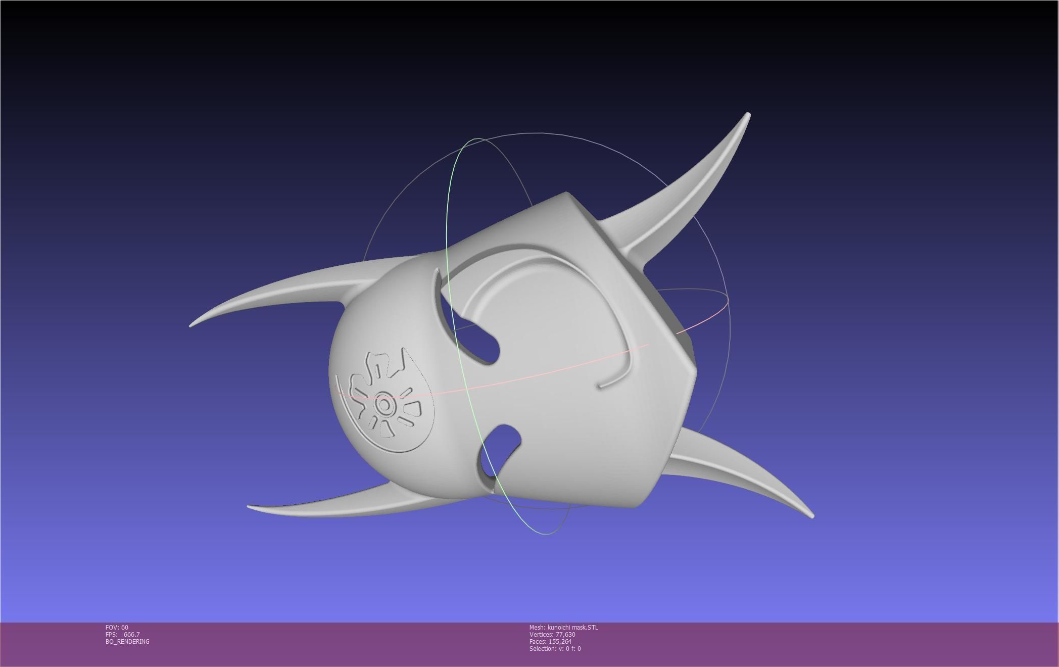 Cypher Team Kunoichi Mask Printable Model 3D print model_123
